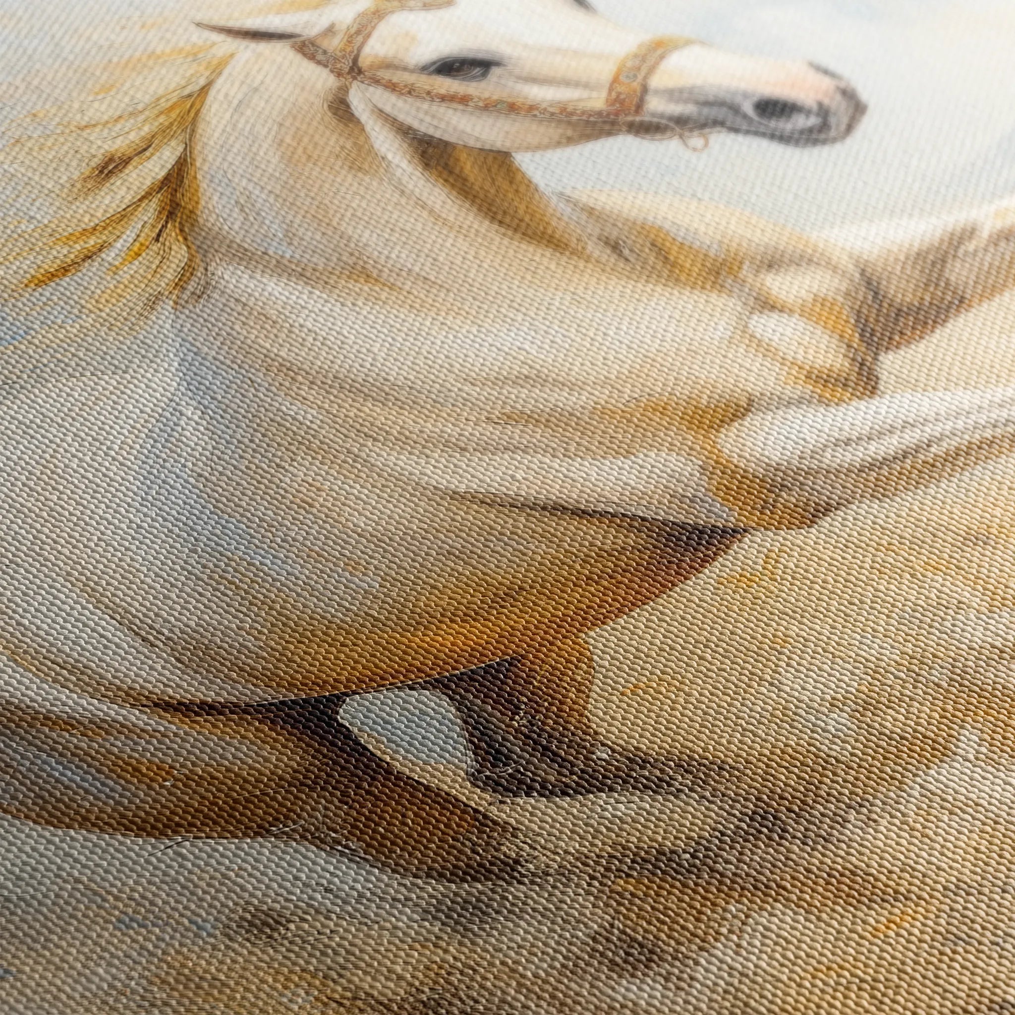 Horses 204 Canvas Art 60 x 40 cm / Black