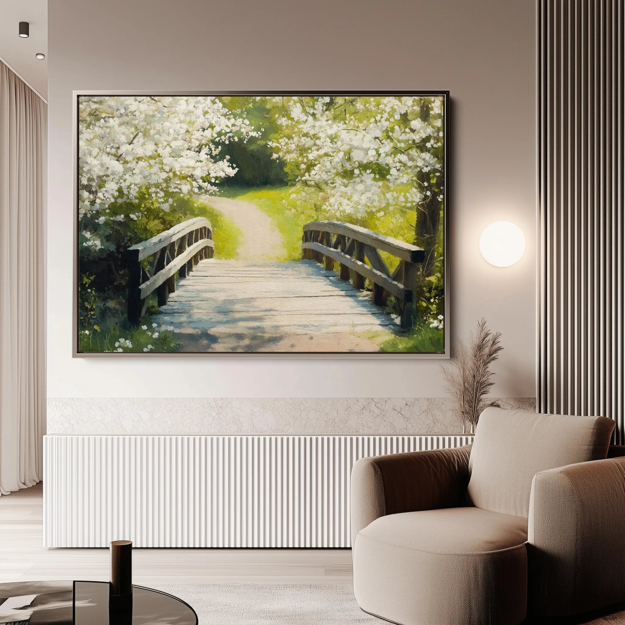 Landscape 204 Canvas Art 60 x 40 cm / Black