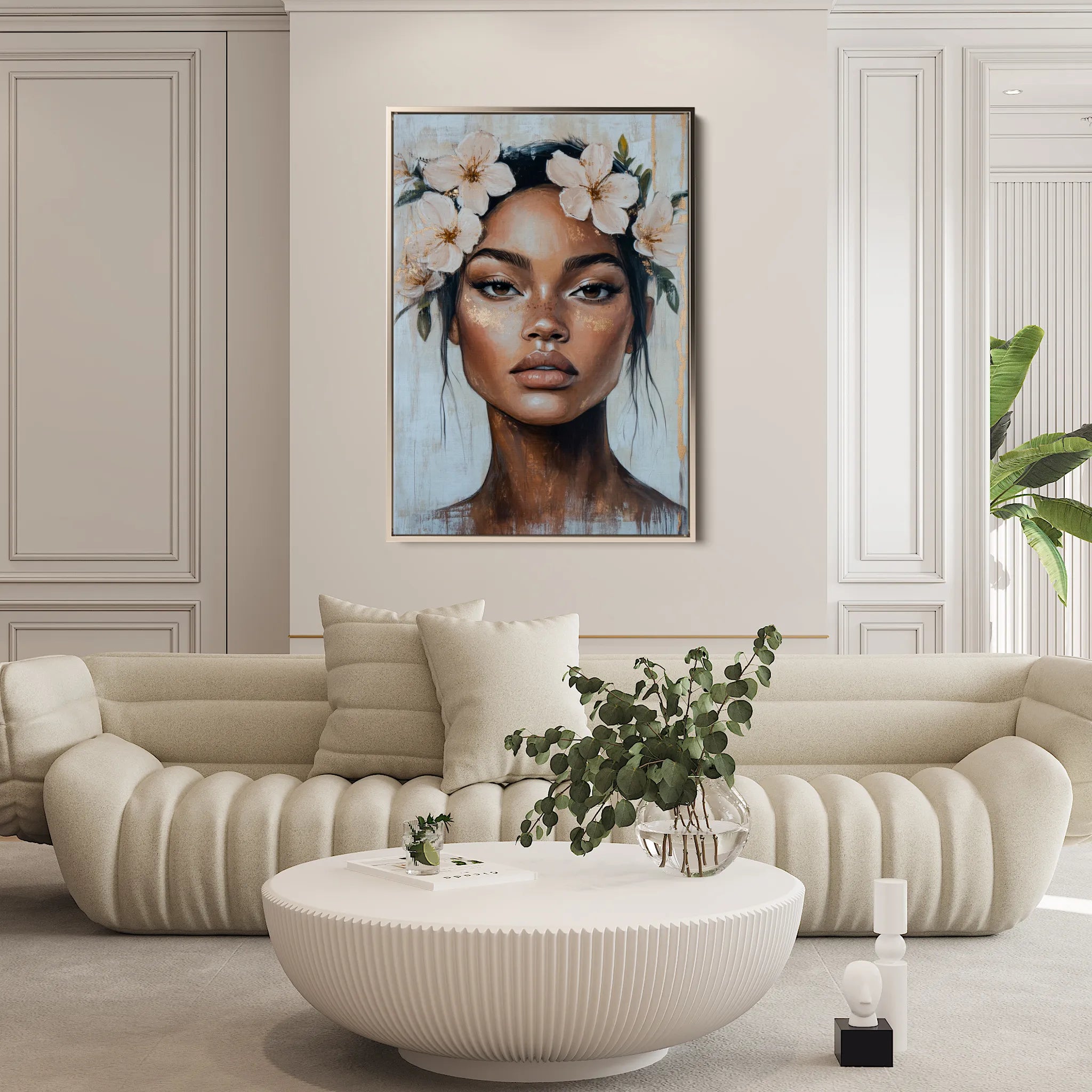 Portrait 204 Canvas Art 60 x 40 cm / Black