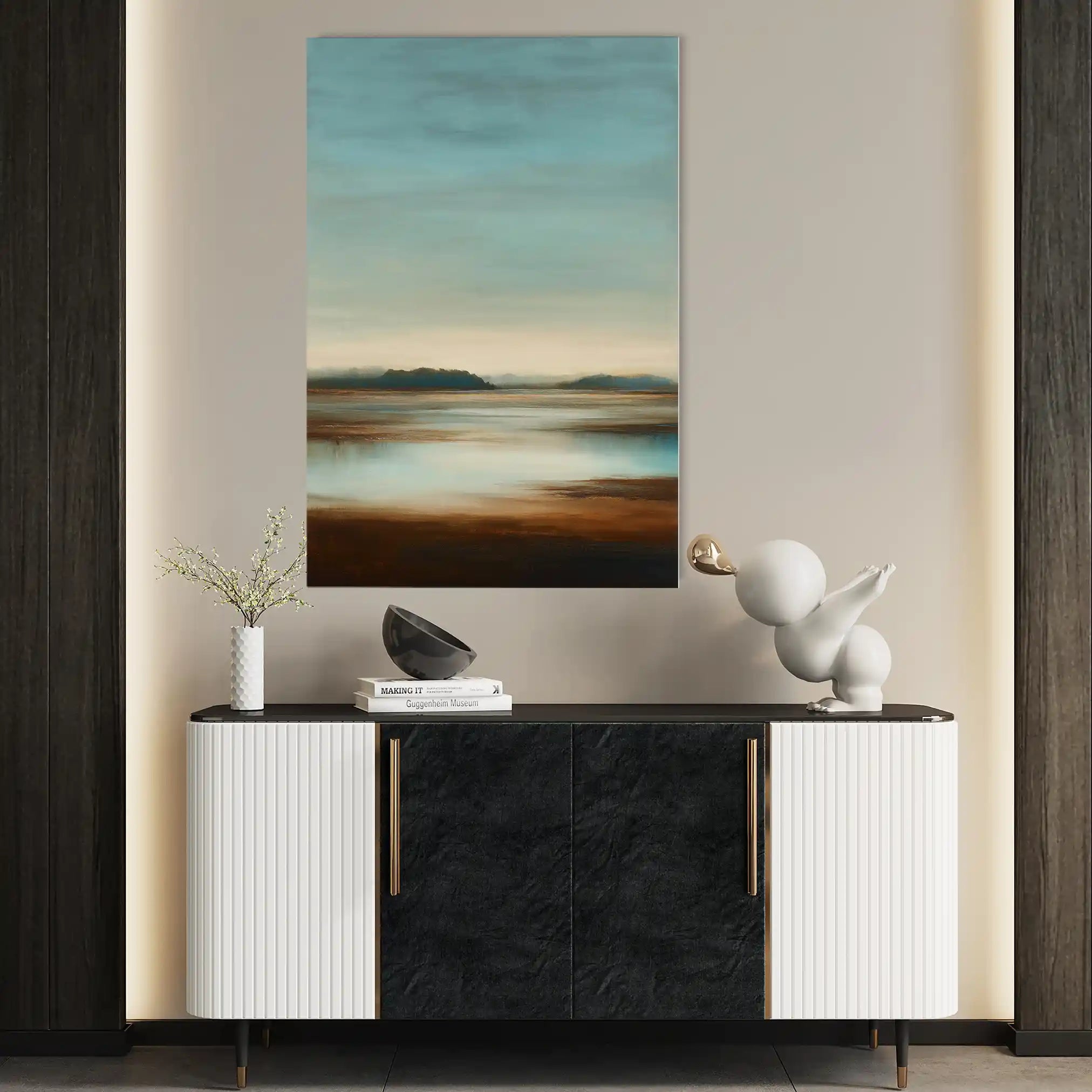 Abstract 2040 Canvas Art 60 x 40 cm / Black