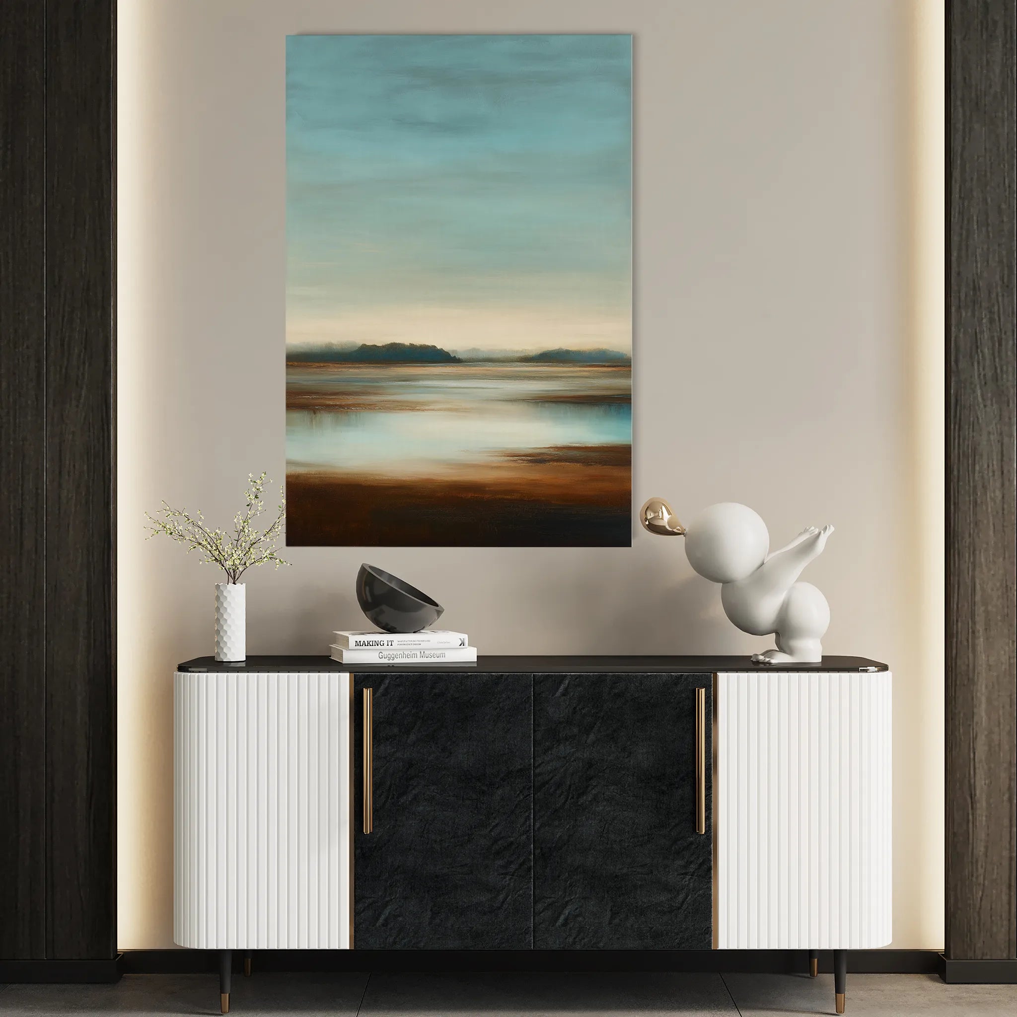 Abstract 2040 Canvas Art 60 x 40 cm / Black