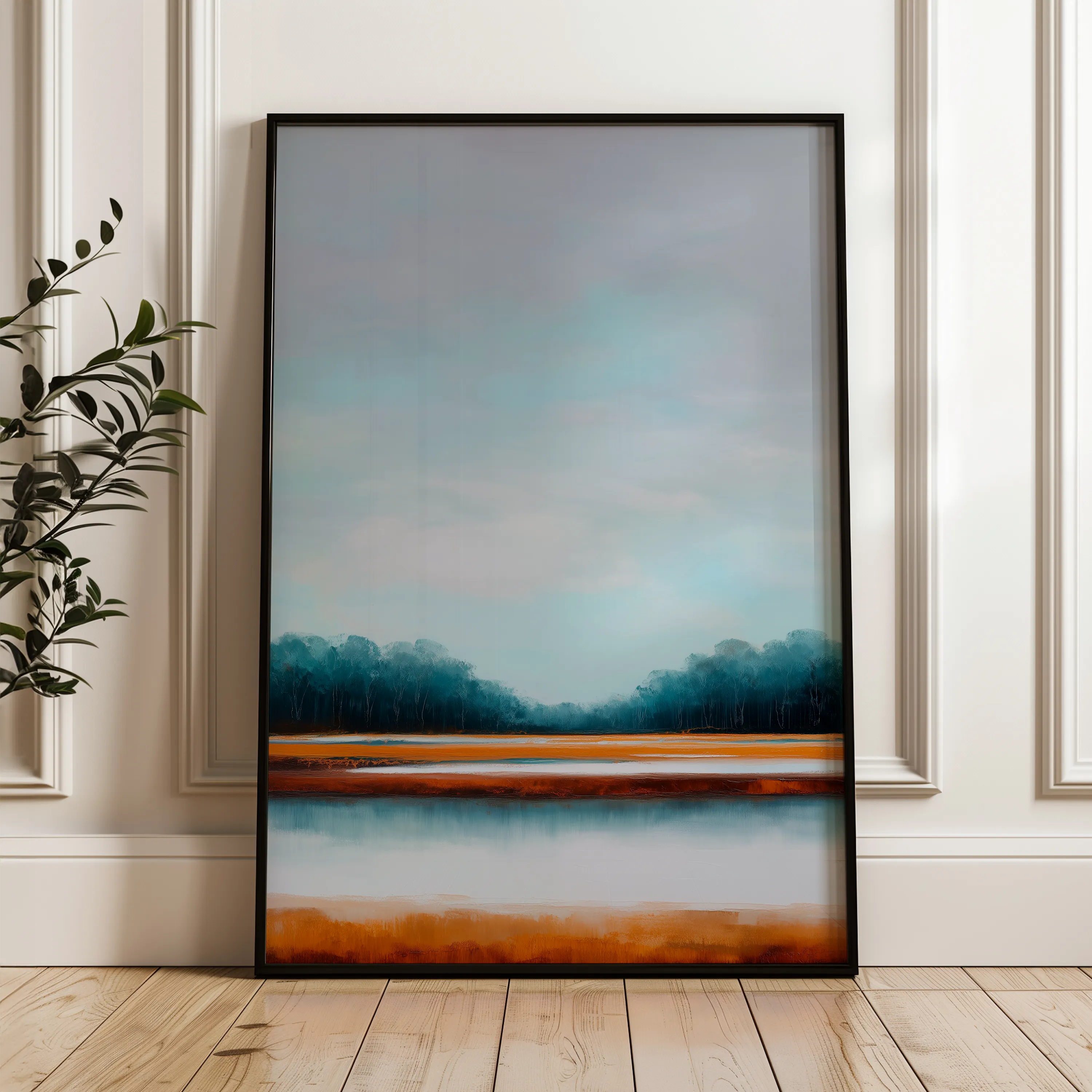 Abstract 2041 Canvas Art 60 x 40 cm / Black