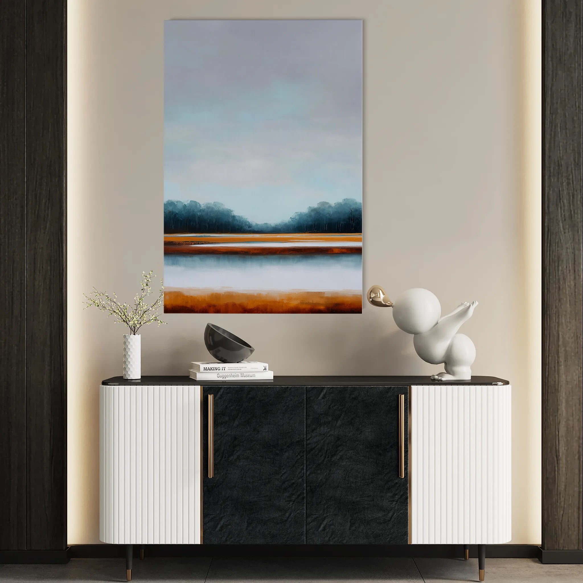 Abstract 2041 Canvas Art 60 x 40 cm / Black
