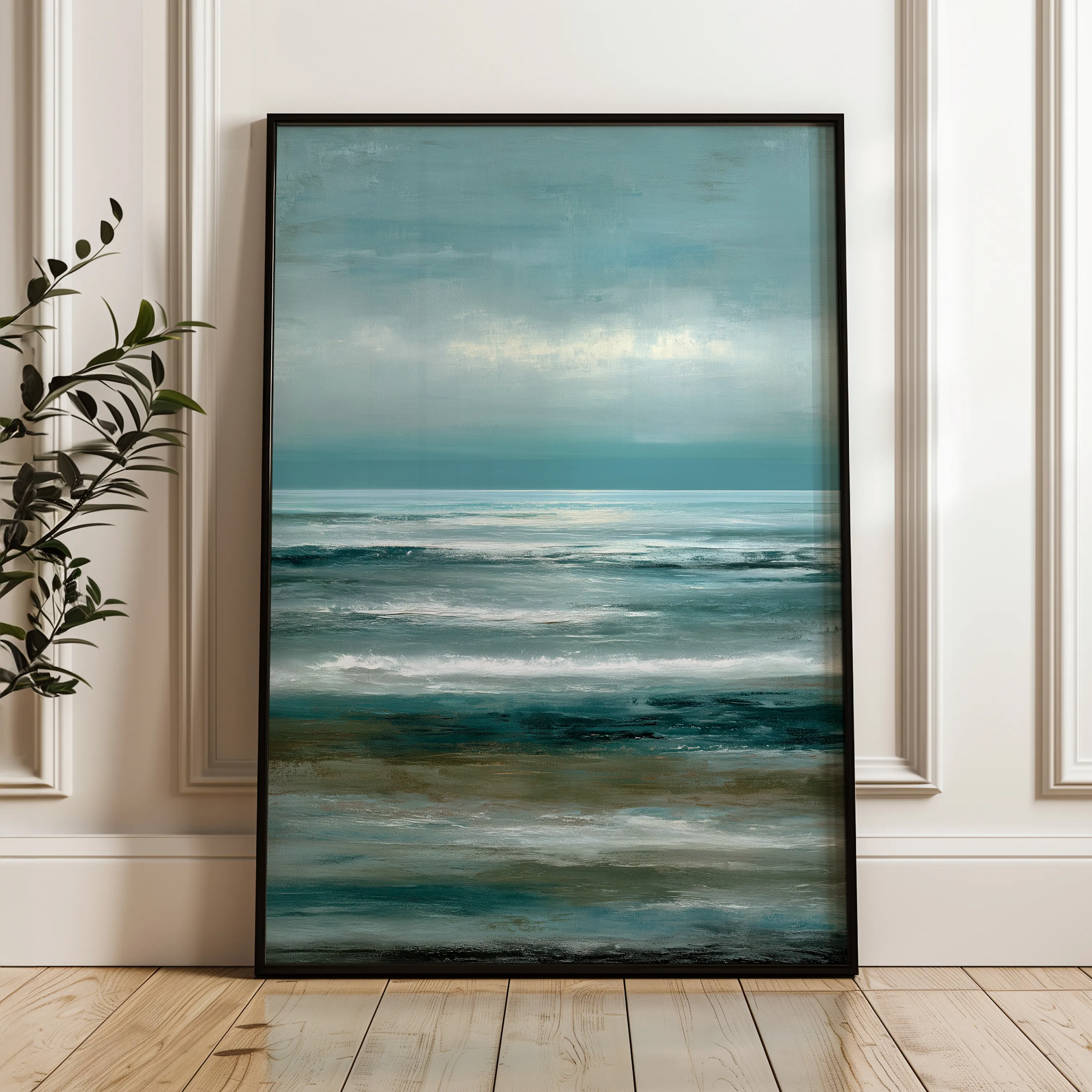 Abstract 2043 Canvas Art 60 x 40 cm / Black