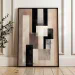 Abstract 2045 Canvas Art 60 x 40 cm / Black