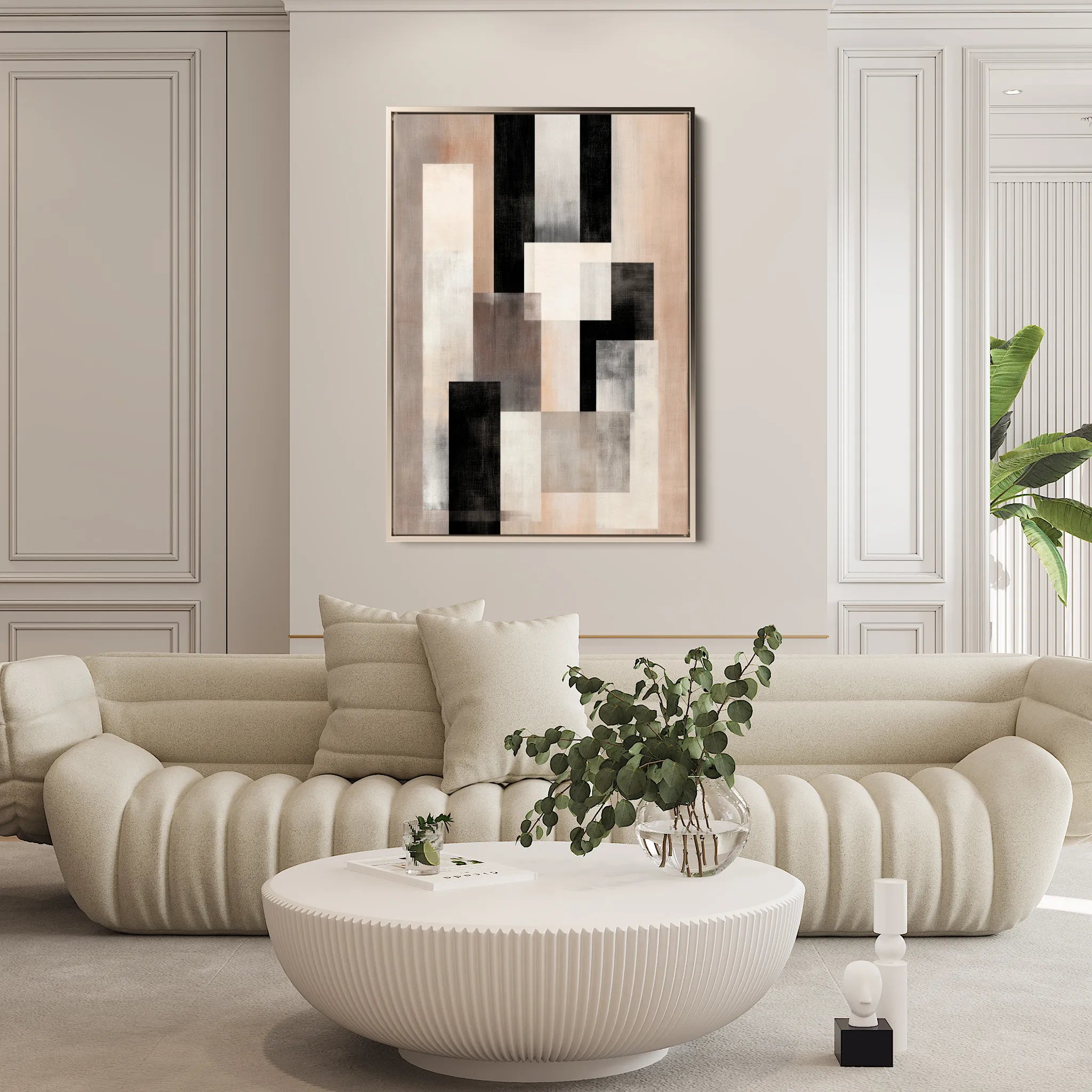 Abstract 2045 Canvas Art 60 x 40 cm / Black
