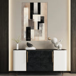 Abstract 2045 Canvas Art 60 x 40 cm / Black