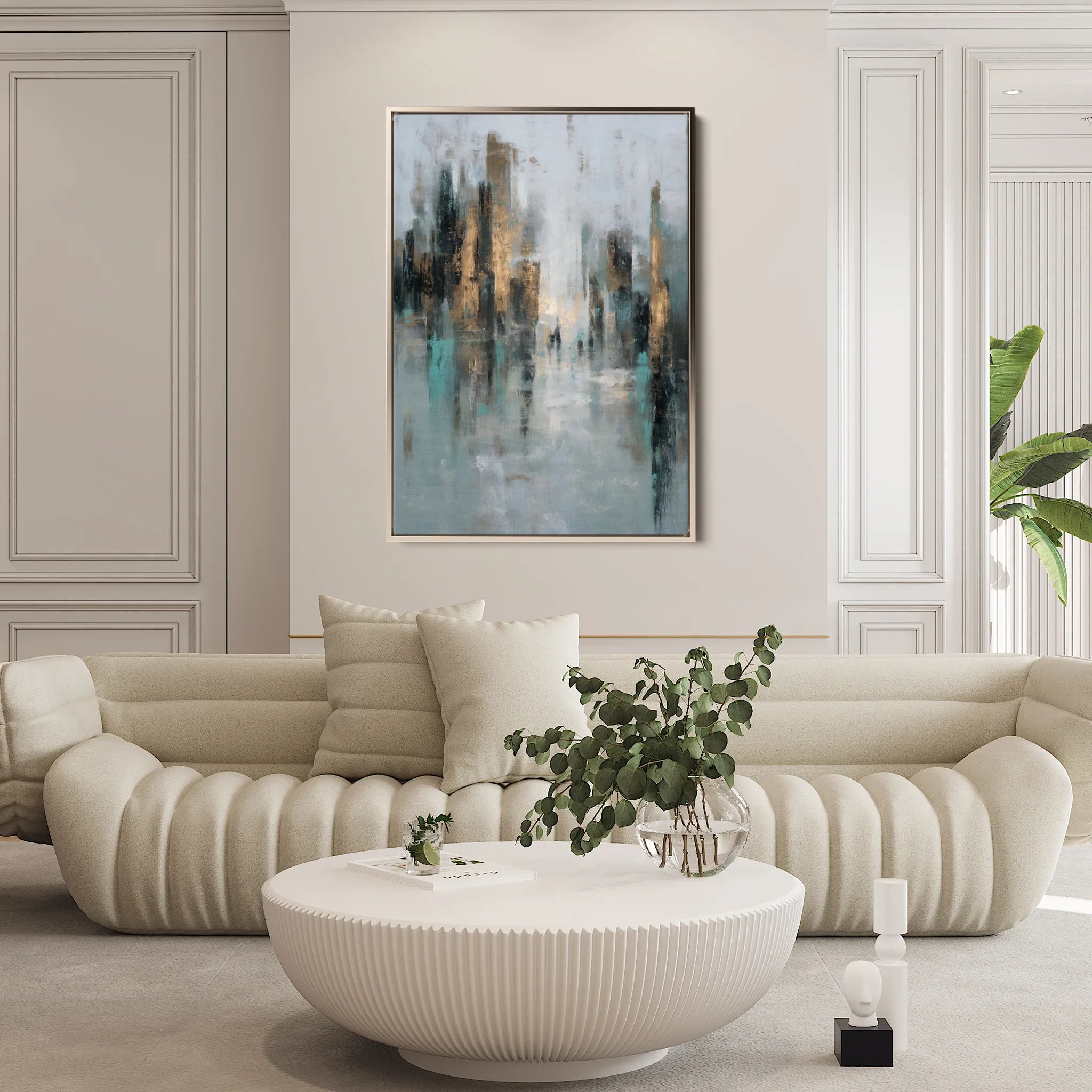 Abstract 2047 Canvas Art 60 x 40 cm / Black