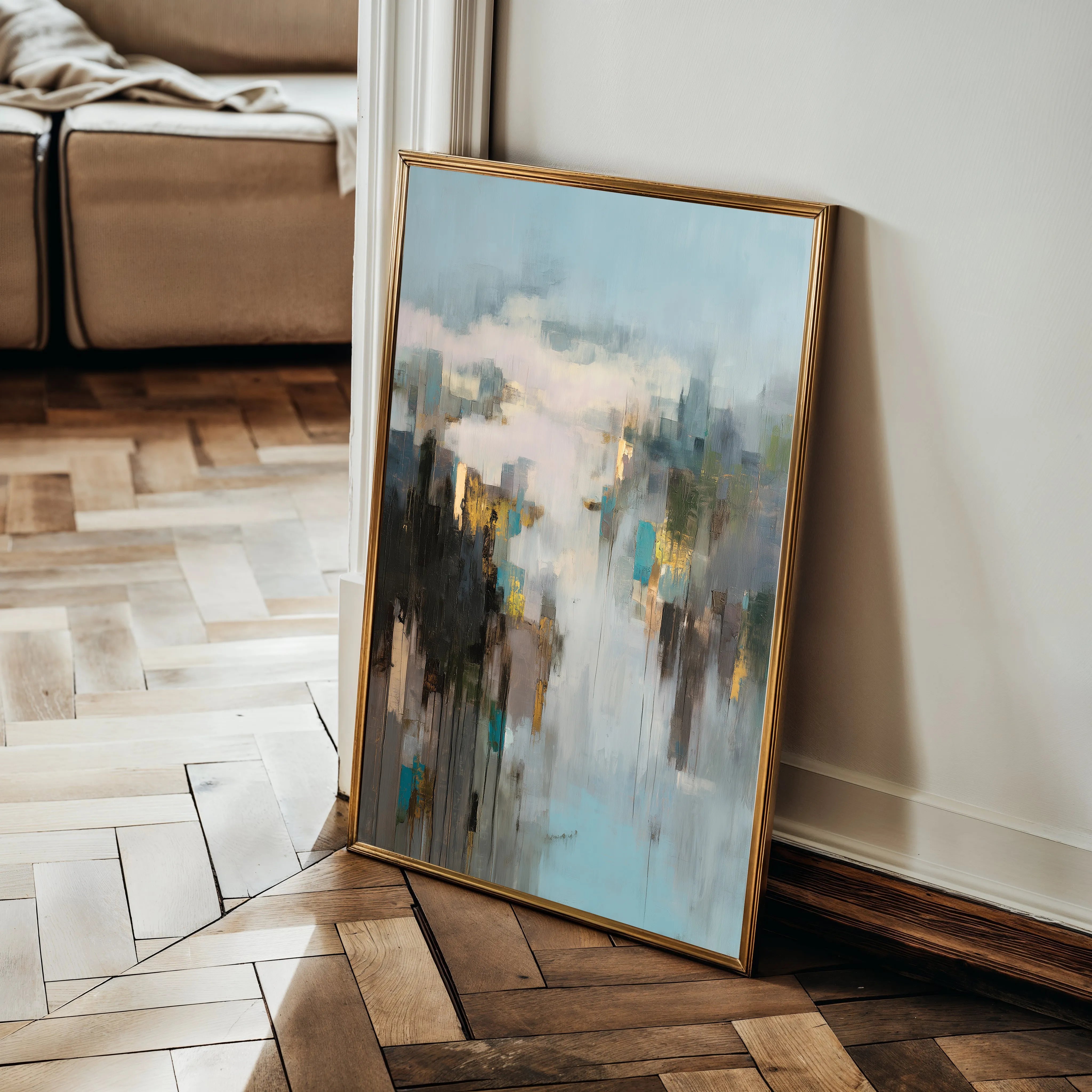 Abstract 2048 Canvas Art 60 x 40 cm / Black