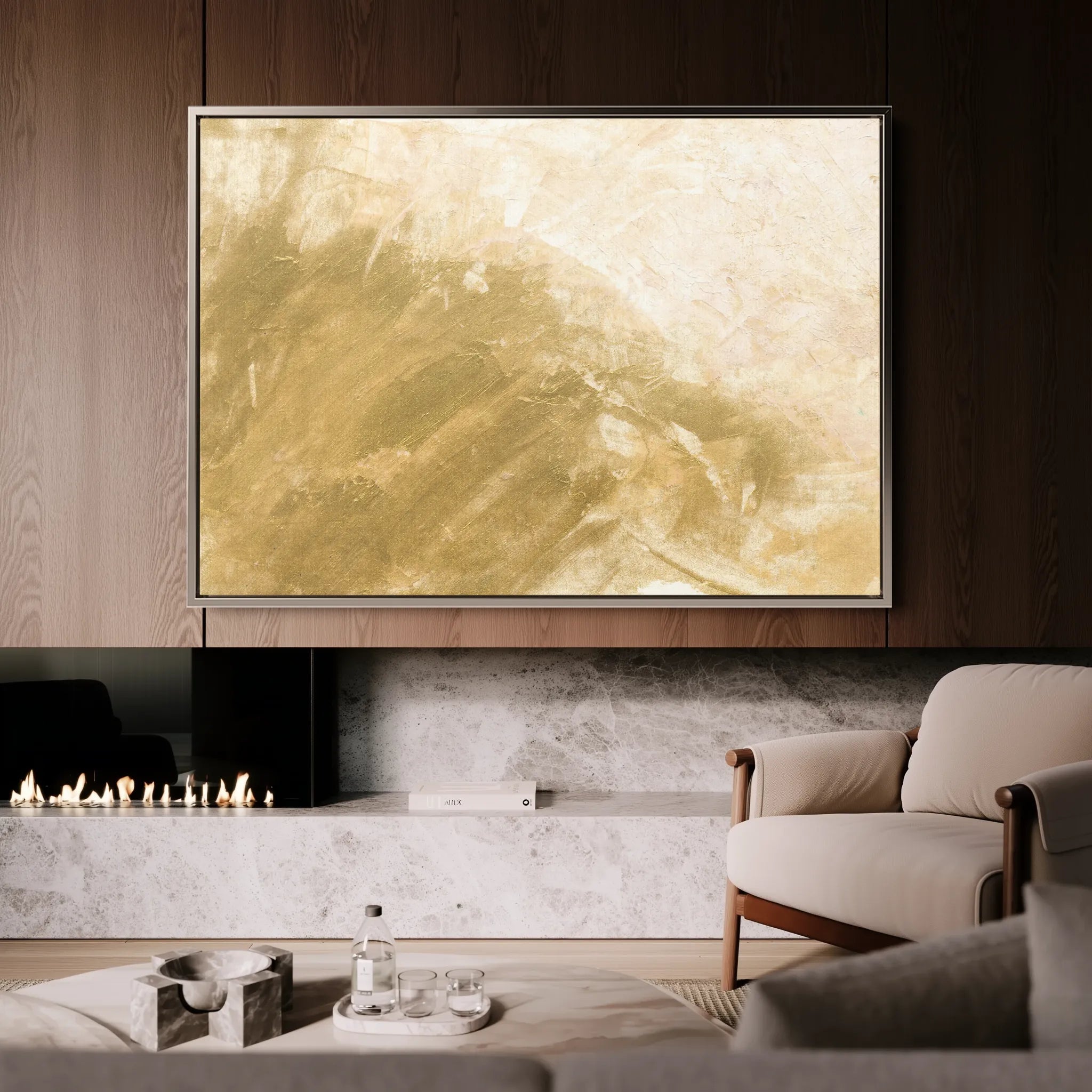 Abstract 205 Canvas Art 60 x 40 cm / Black
