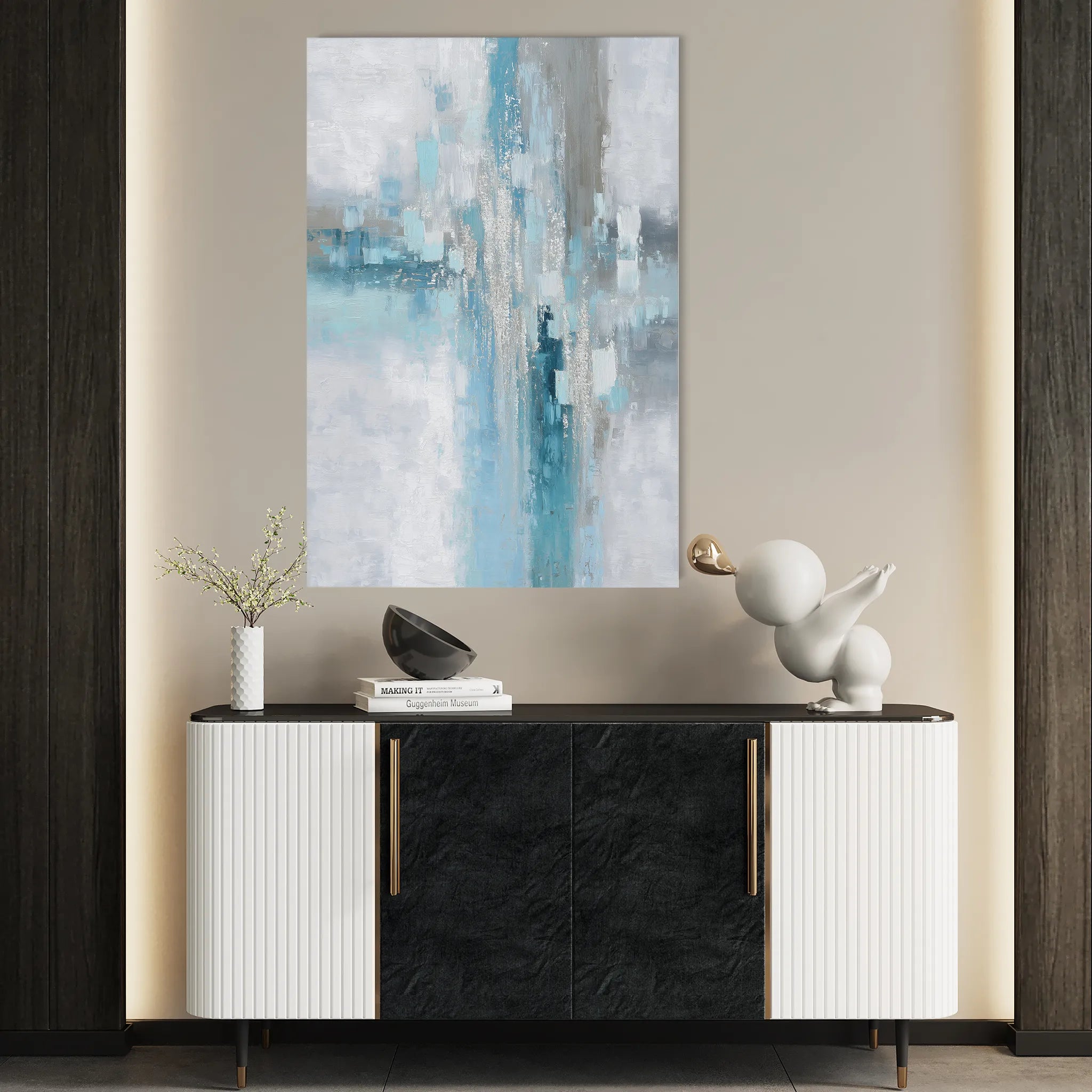 Abstract 2052 Canvas Art 60 x 40 cm / Black