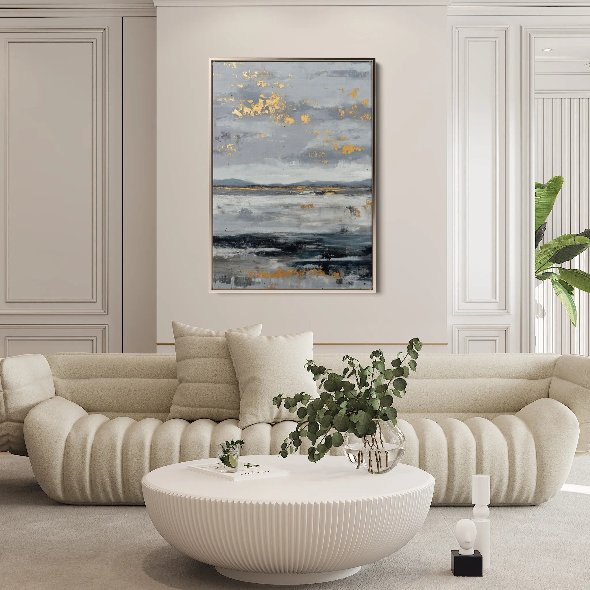 Abstract 2053 Canvas Art 60 x 40 cm / Black