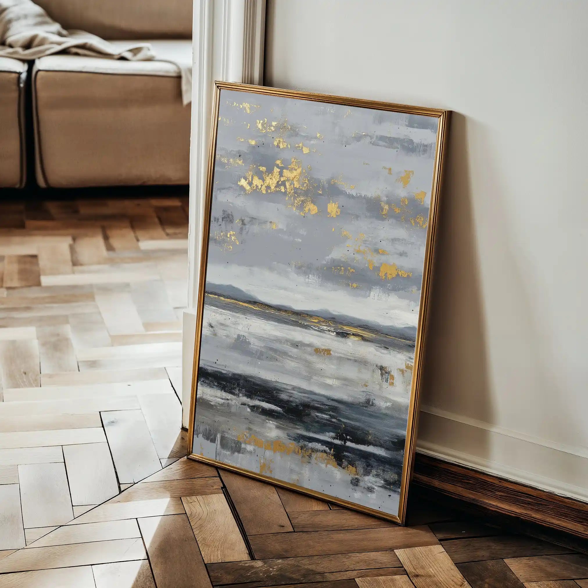 Abstract 2053 Canvas Art 60 x 40 cm / Black