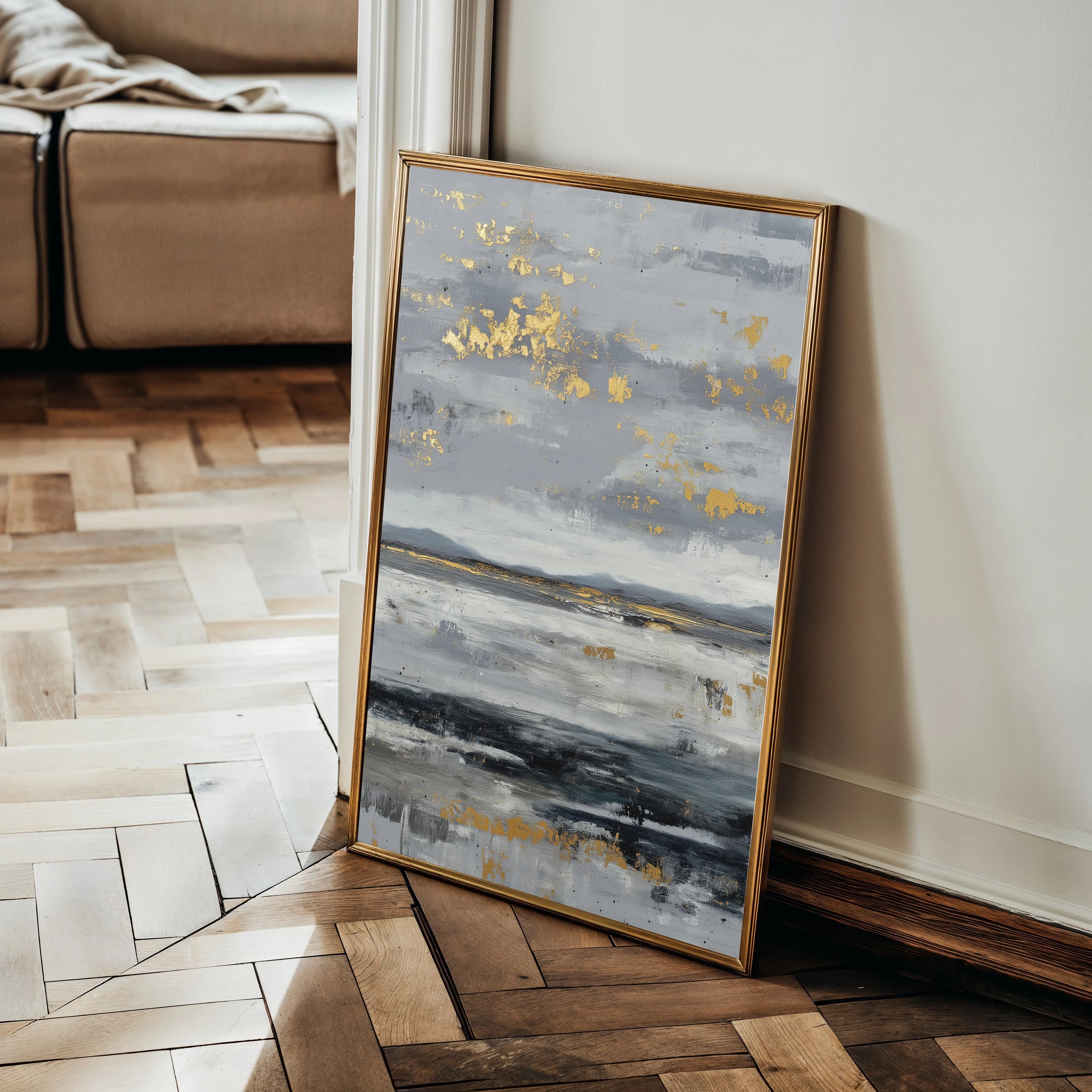 Abstract 2053 Canvas Art 60 x 40 cm / Black