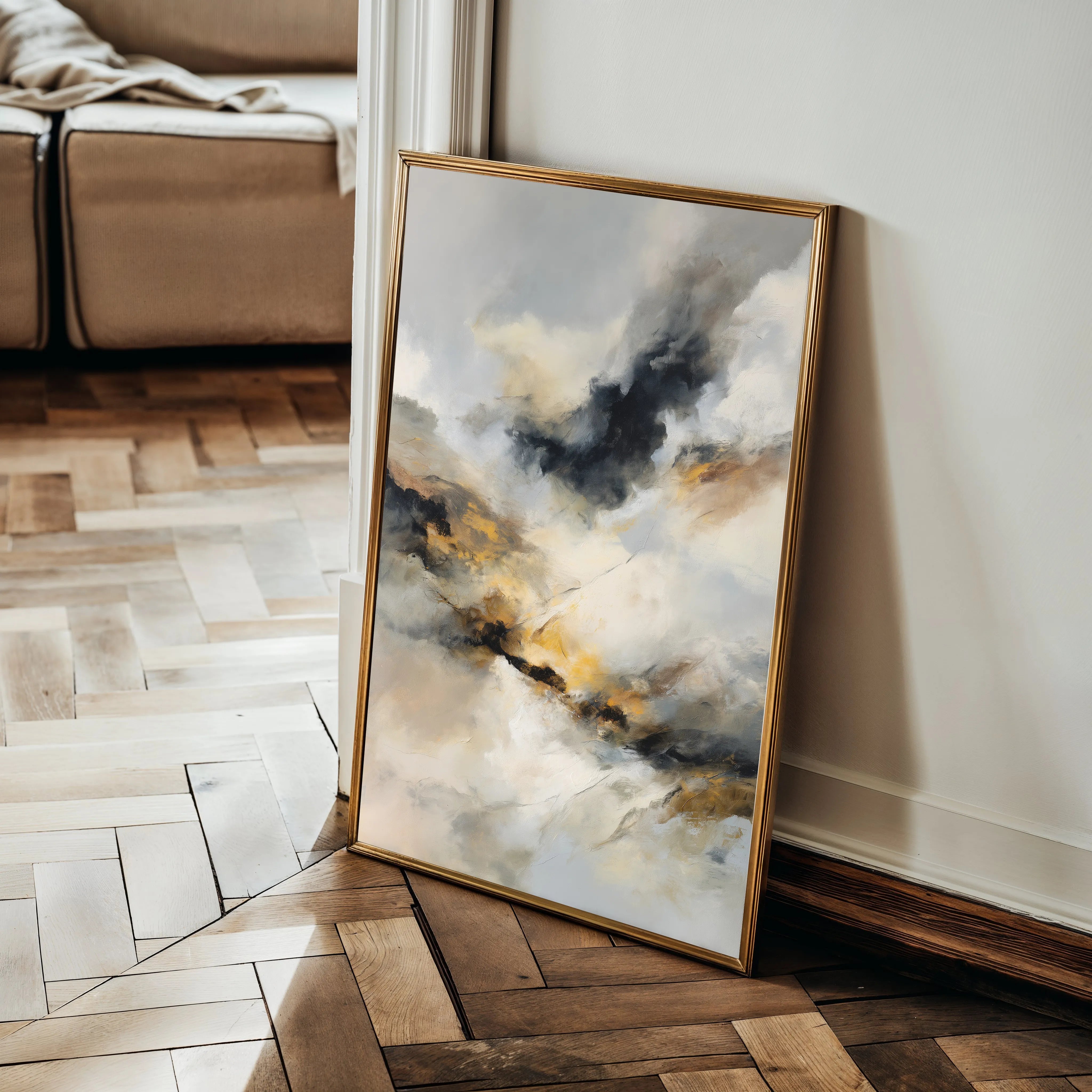 Abstract 2054 Canvas Art 60 x 40 cm / Black