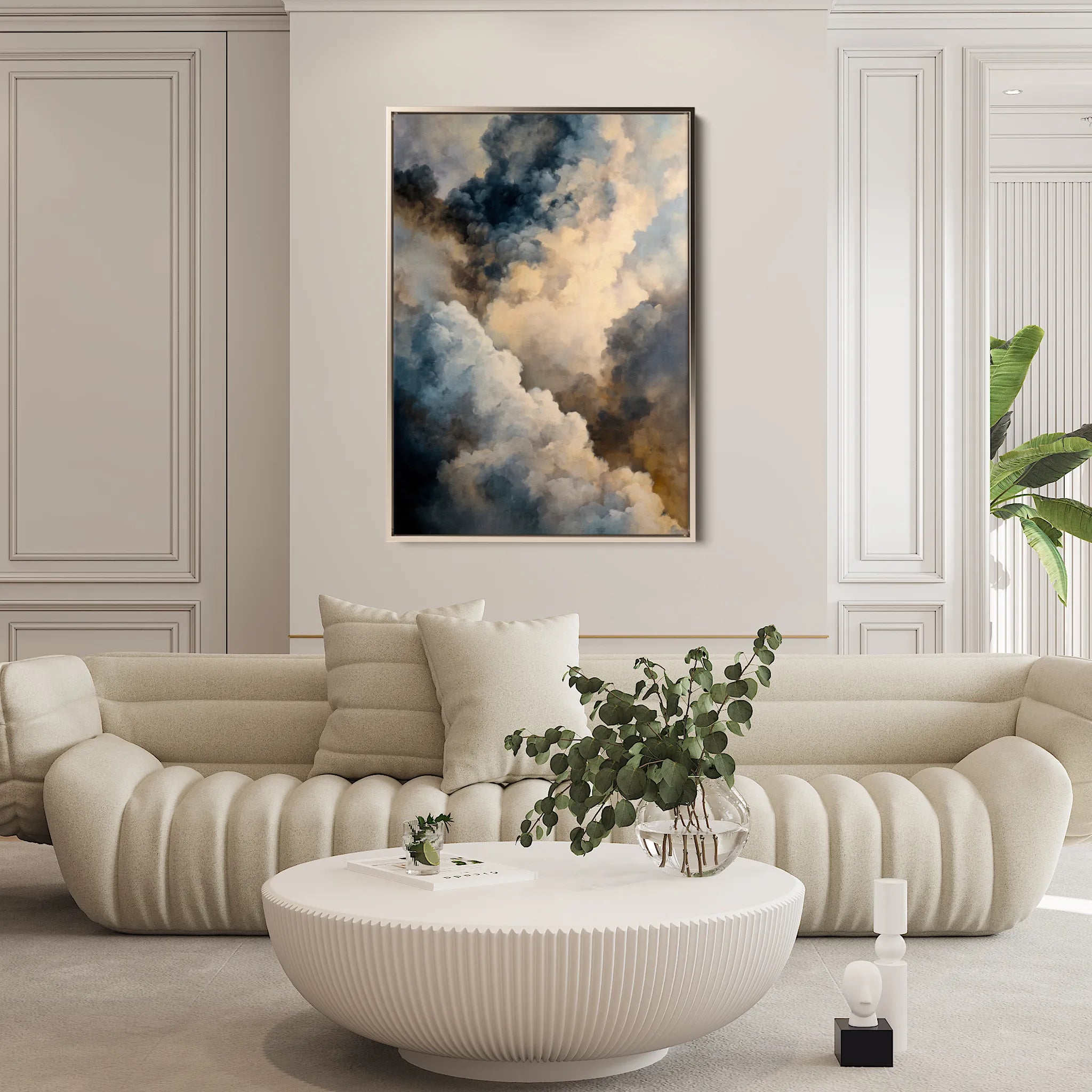 Abstract 2057 Canvas Art 60 x 40 cm / Black