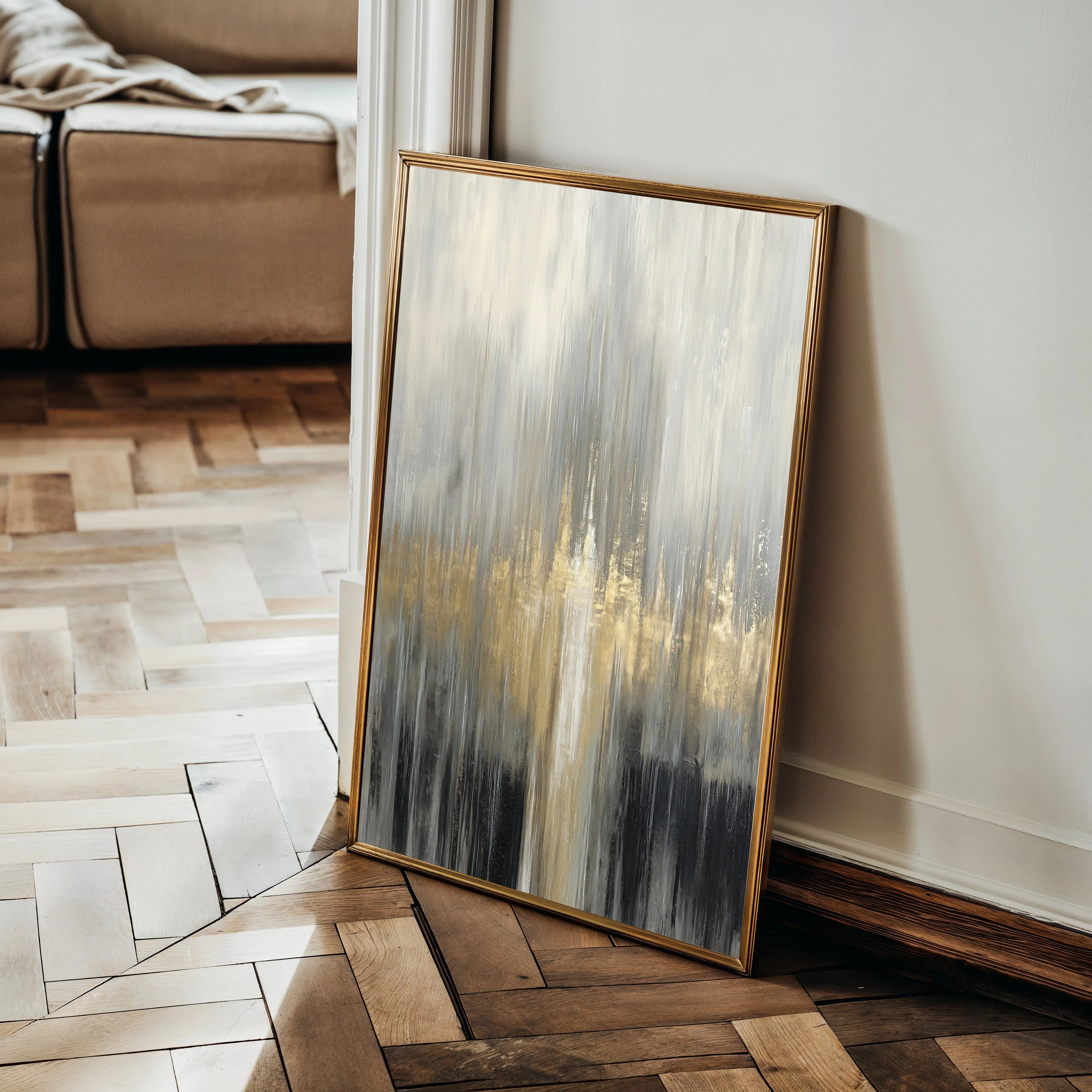 Abstract 2058 Canvas Art 60 x 40 cm / Black