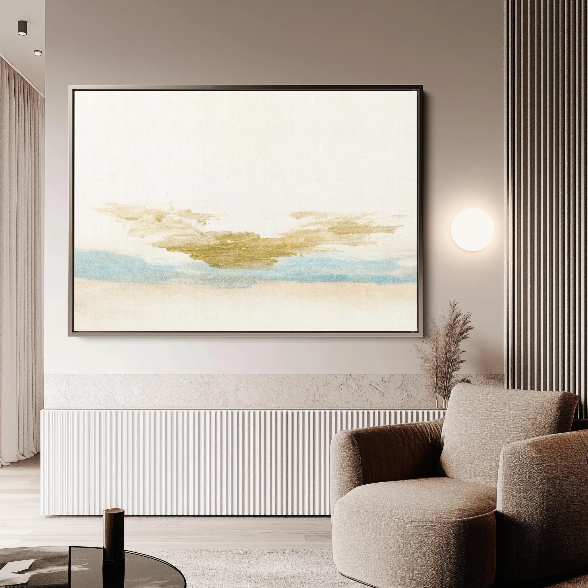 Abstract 206 Canvas Art 60 x 40 cm / Black