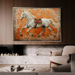 Horses 206 Canvas Art 60 x 40 cm / Black