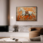 Horses 206 Canvas Art 60 x 40 cm / Black