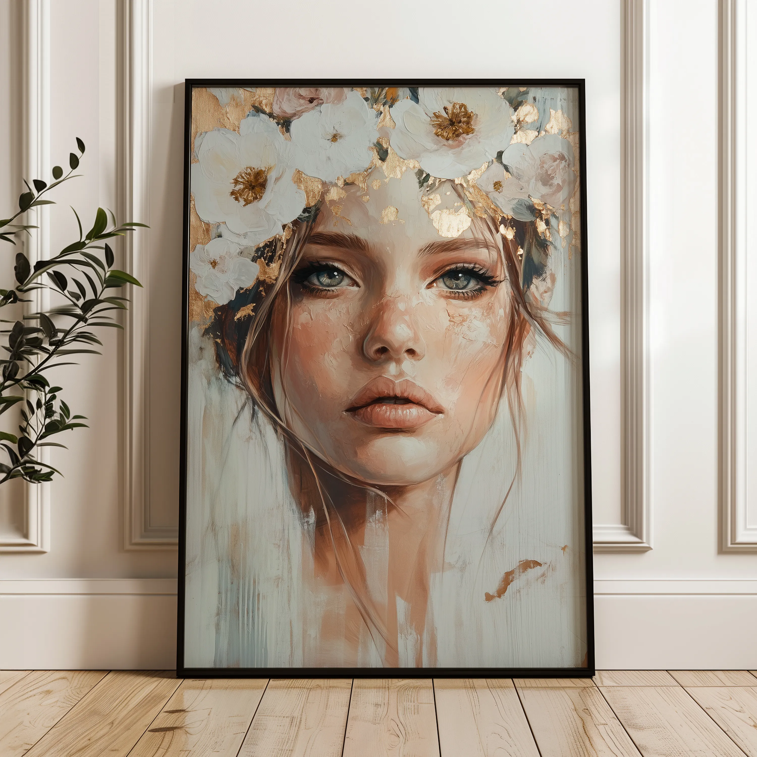 Portrait 206 Canvas Art 60 x 40 cm / Black