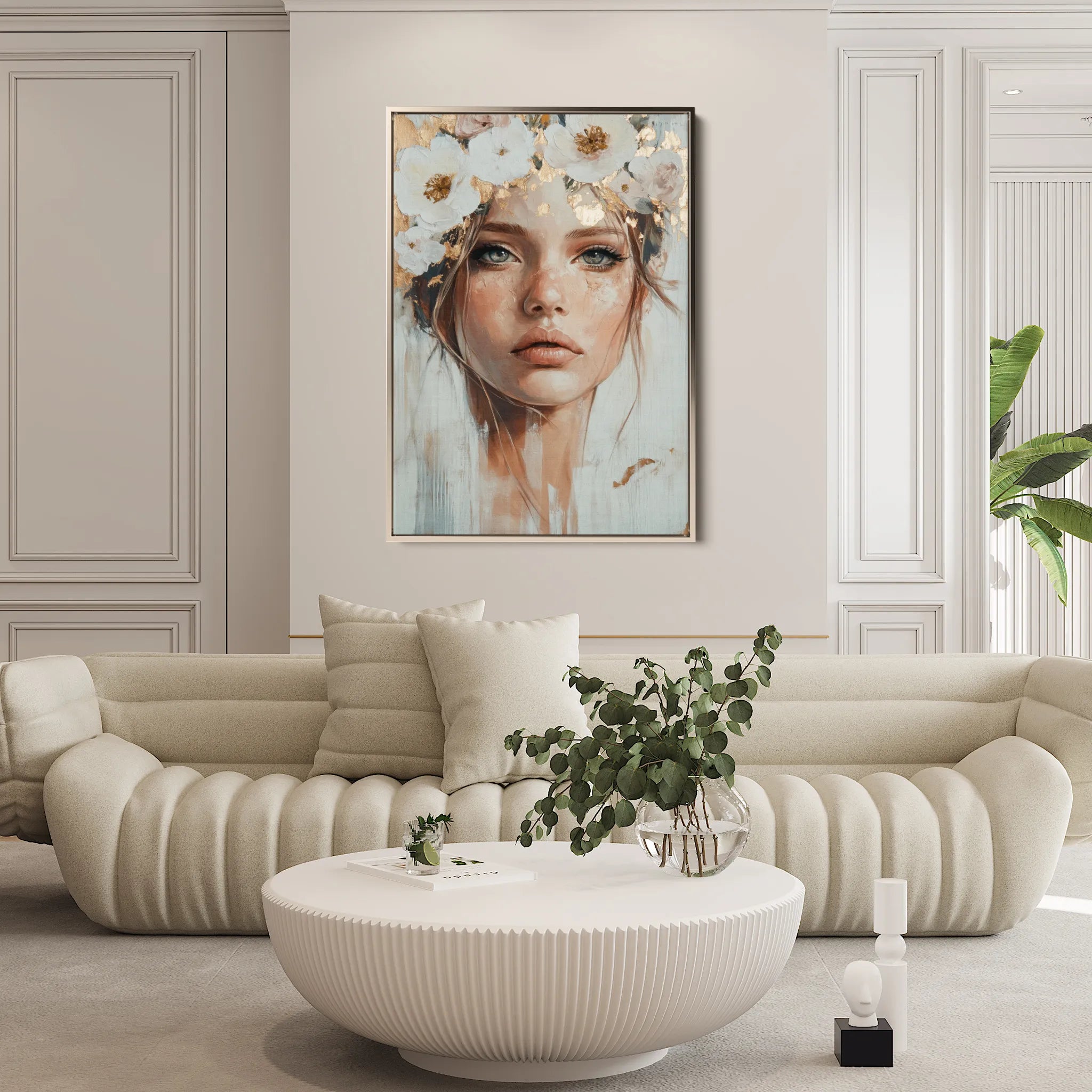 Portrait 206 Canvas Art 60 x 40 cm / Black