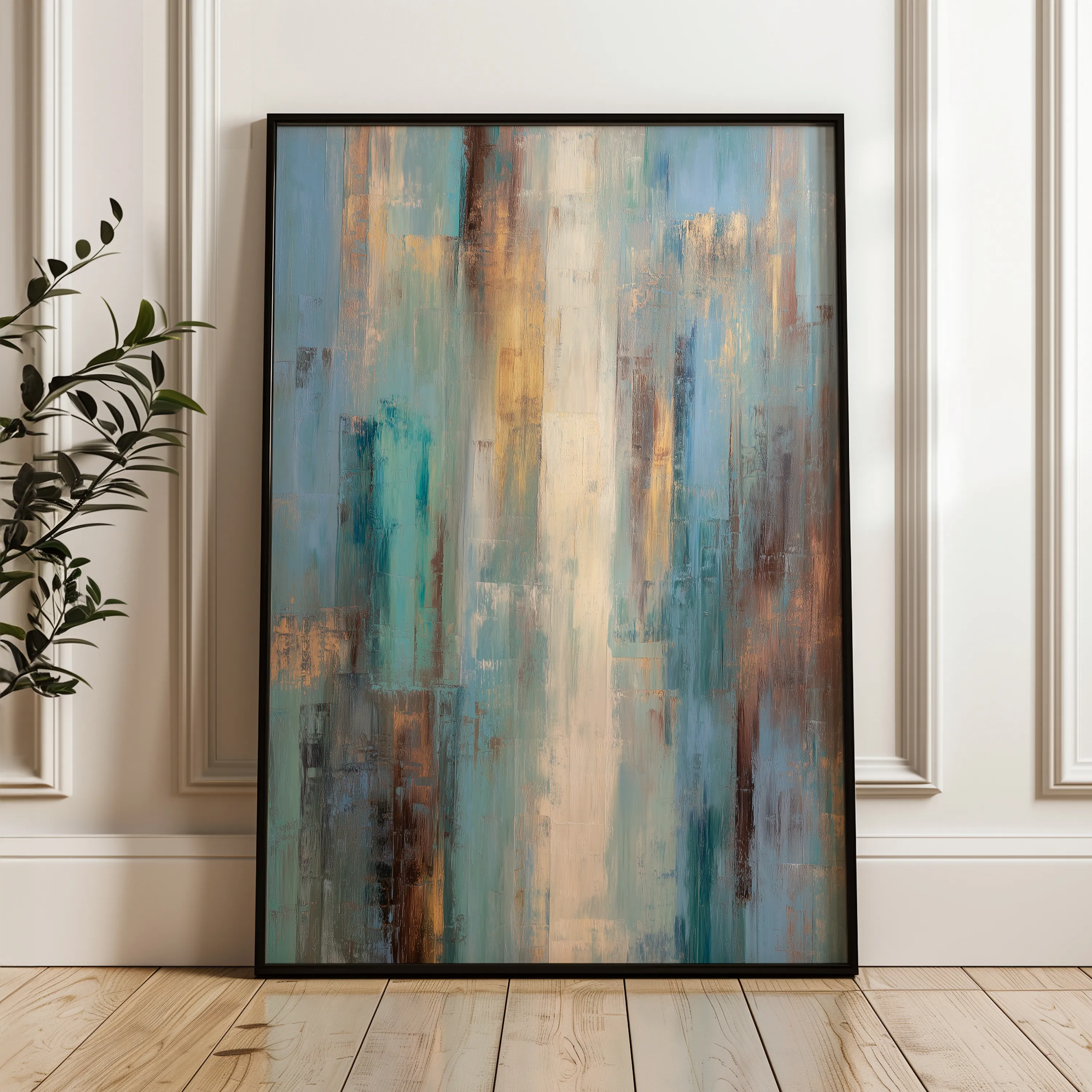 Abstract 2060 Canvas Art 60 x 40 cm / Black