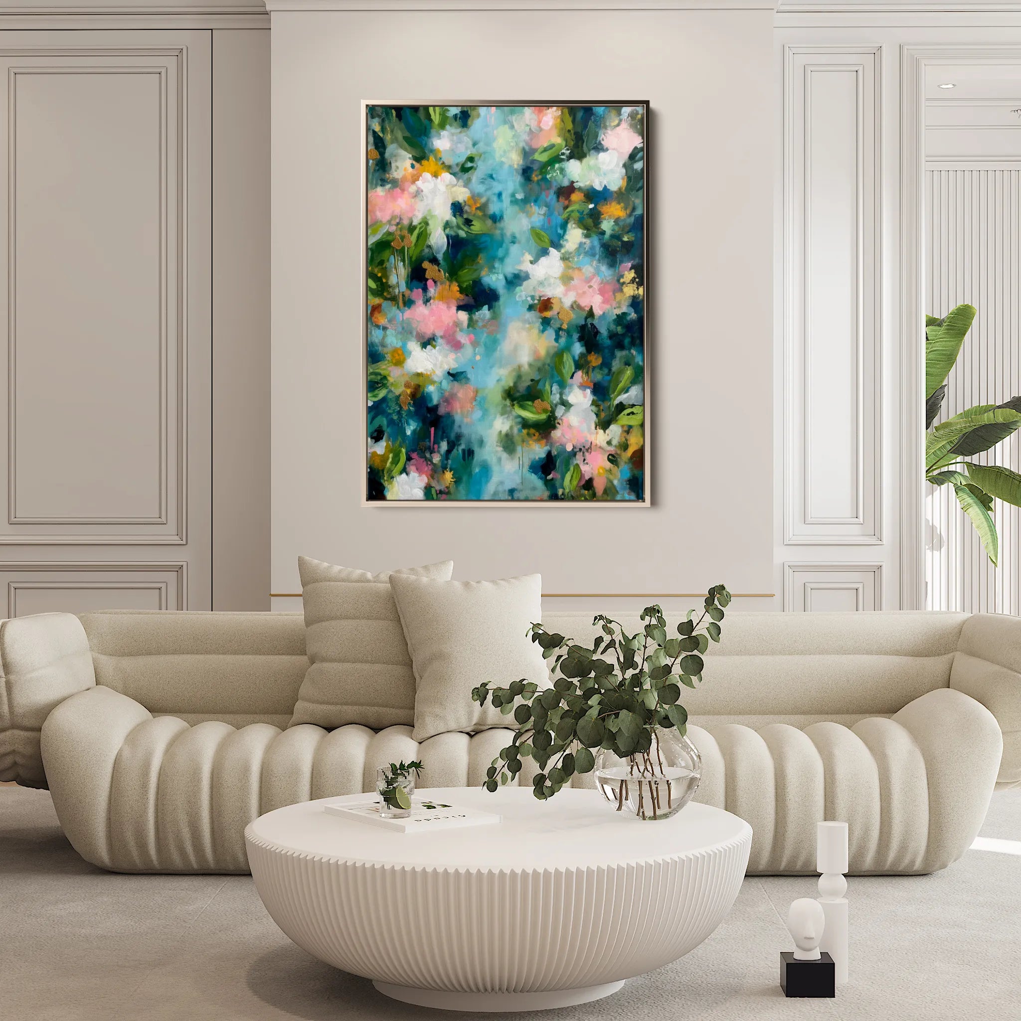 Abstract 2063 Canvas Art 60 x 40 cm / Black
