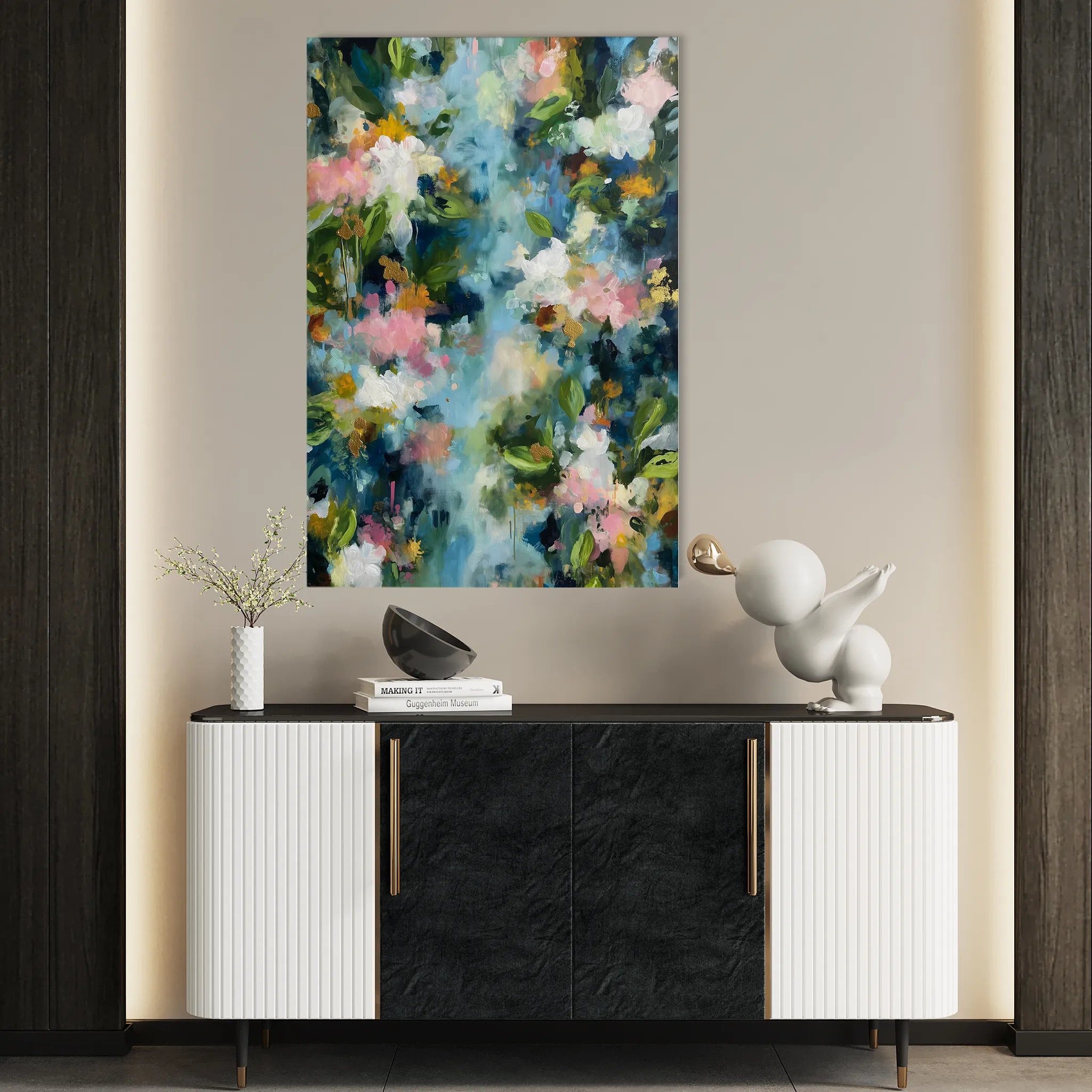 Abstract 2063 Canvas Art 60 x 40 cm / Black