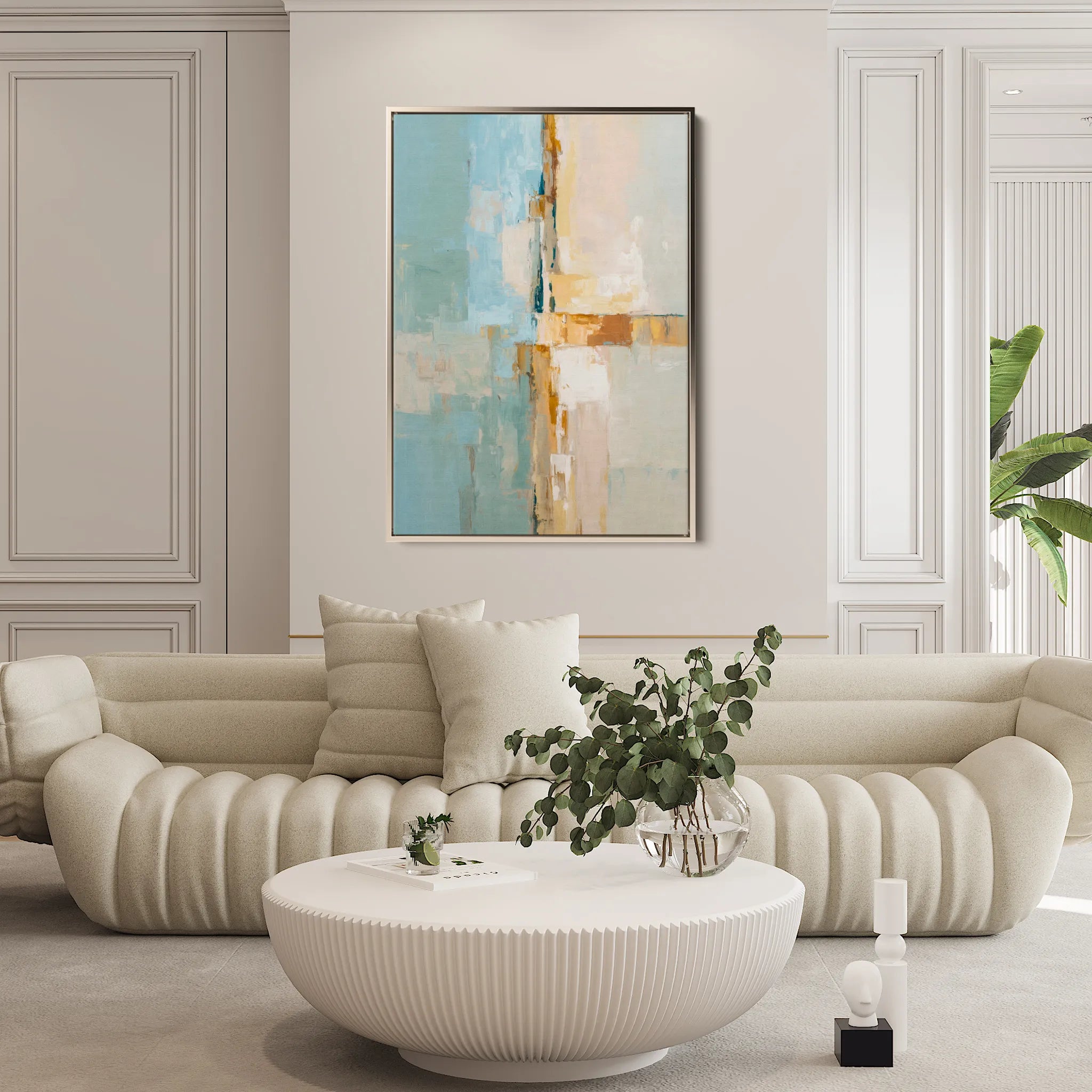 Abstract 2064 Canvas Art 60 x 40 cm / Black