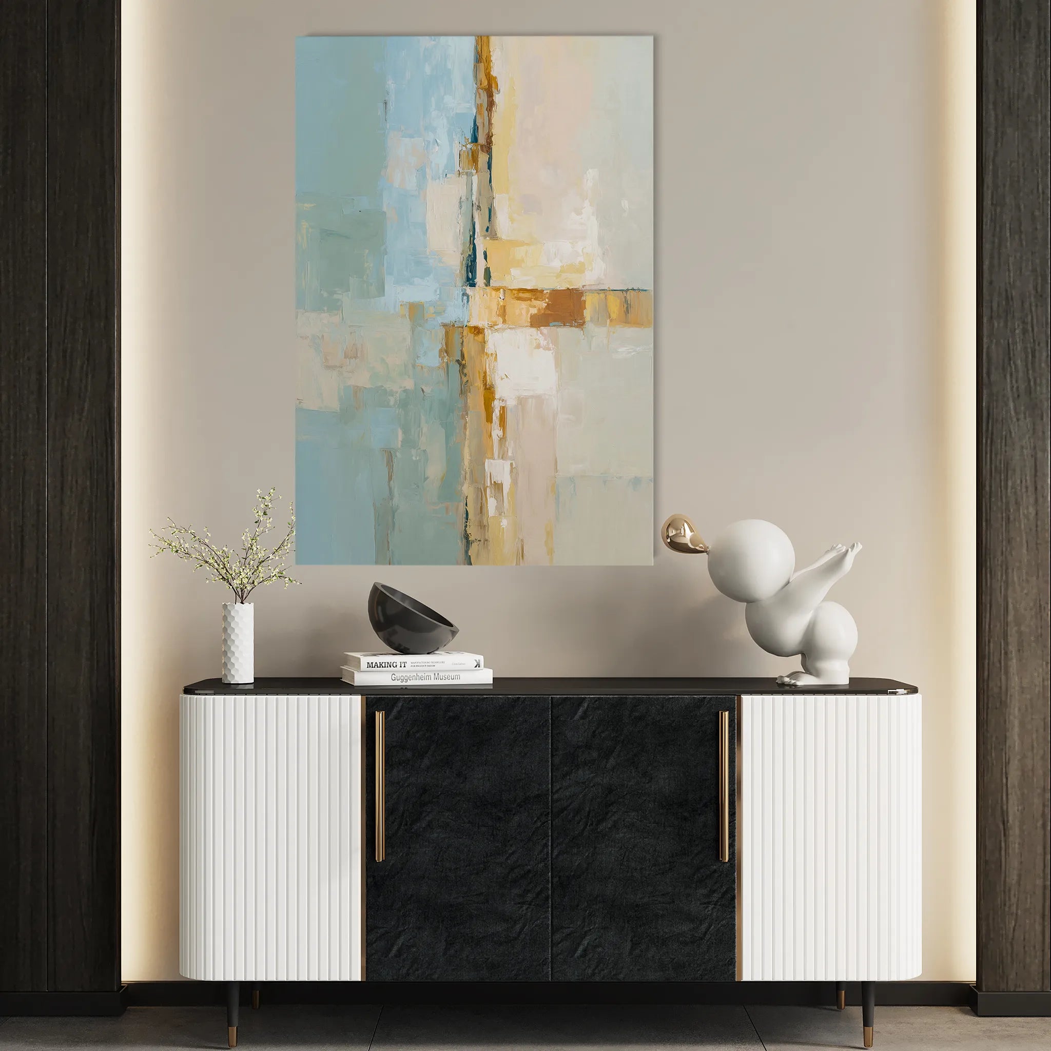 Abstract 2064 Canvas Art 60 x 40 cm / Black