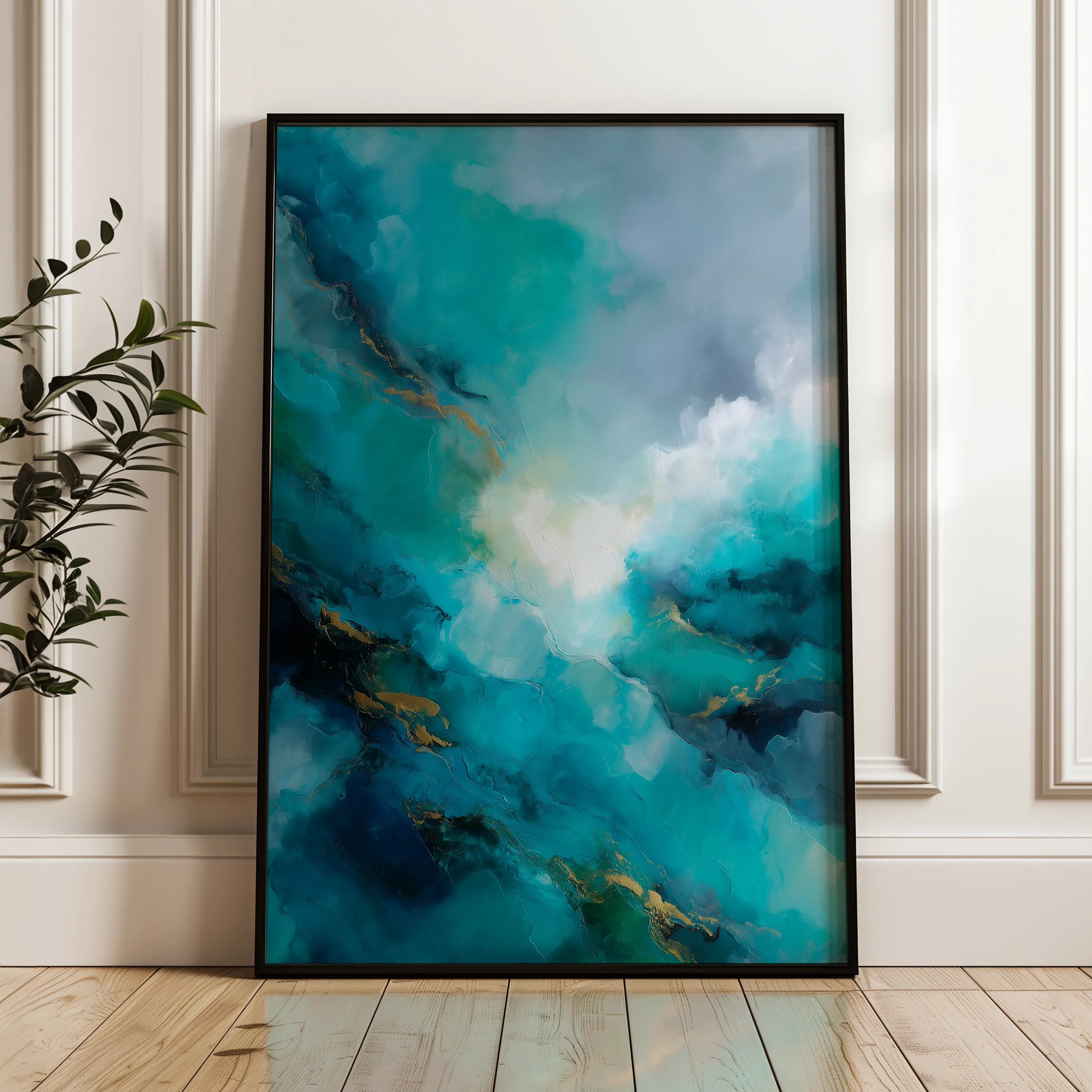 Abstract 2065 Canvas Art 60 x 40 cm / Black