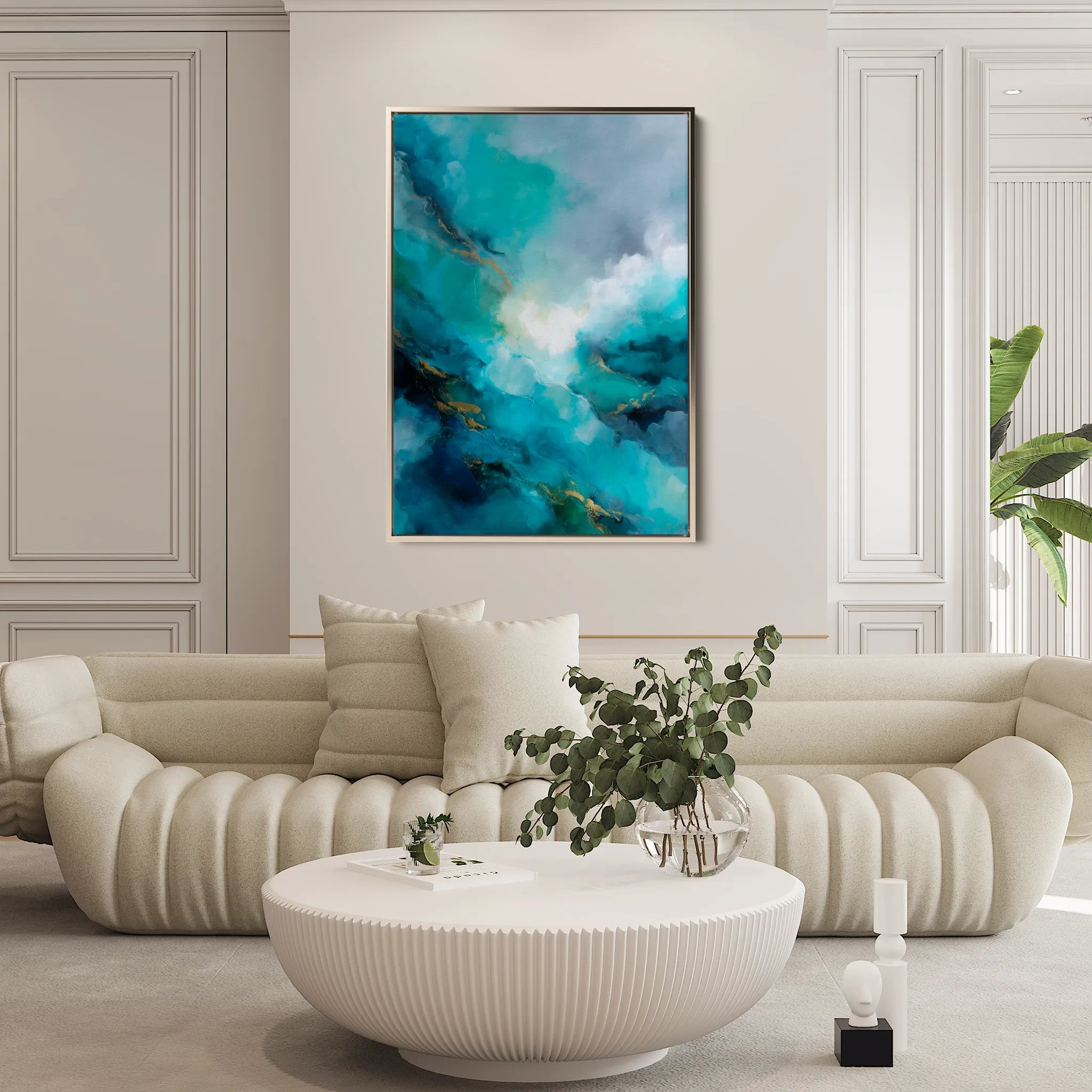 Abstract 2065 Canvas Art 60 x 40 cm / Black