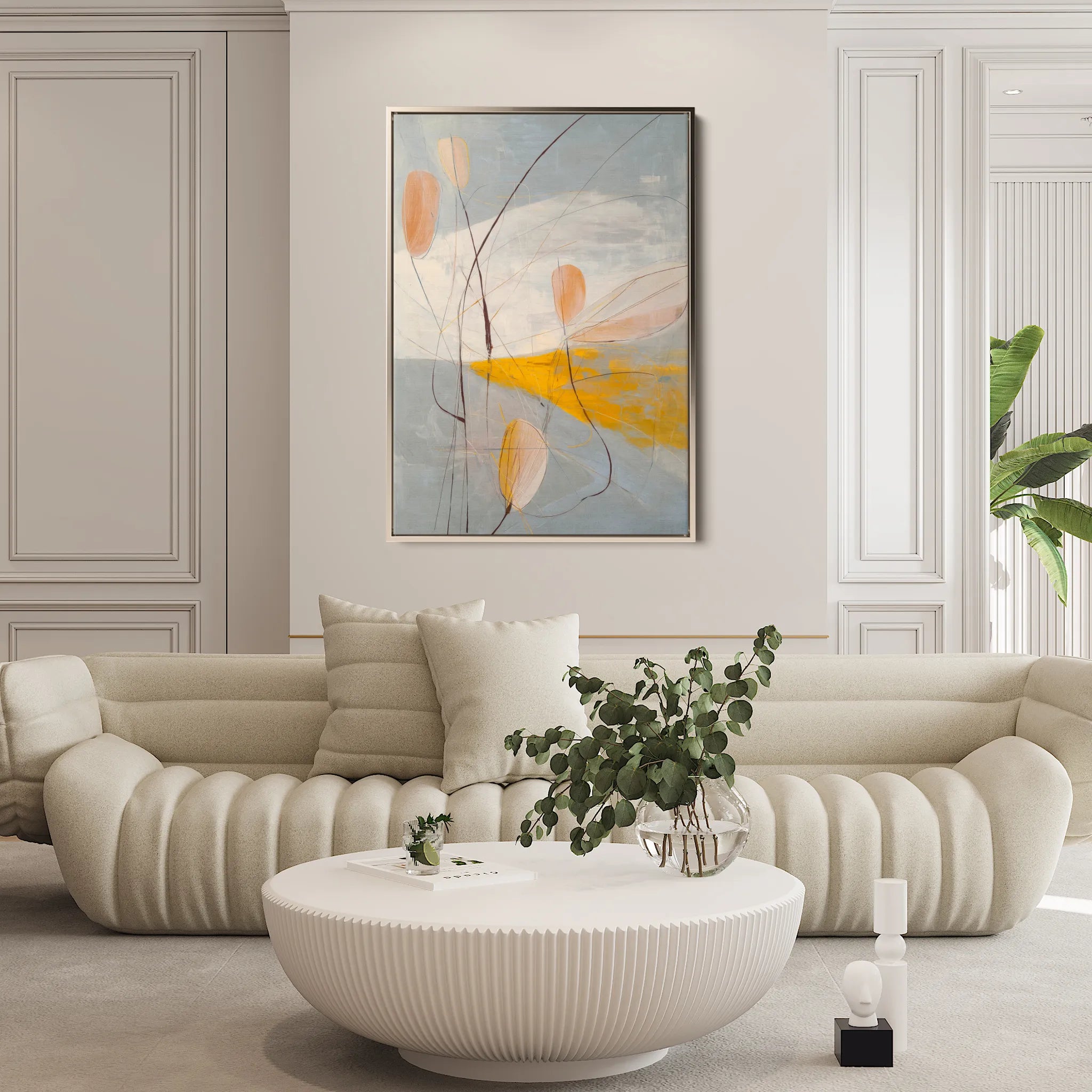 Abstract 2066 Canvas Art 60 x 40 cm / Black