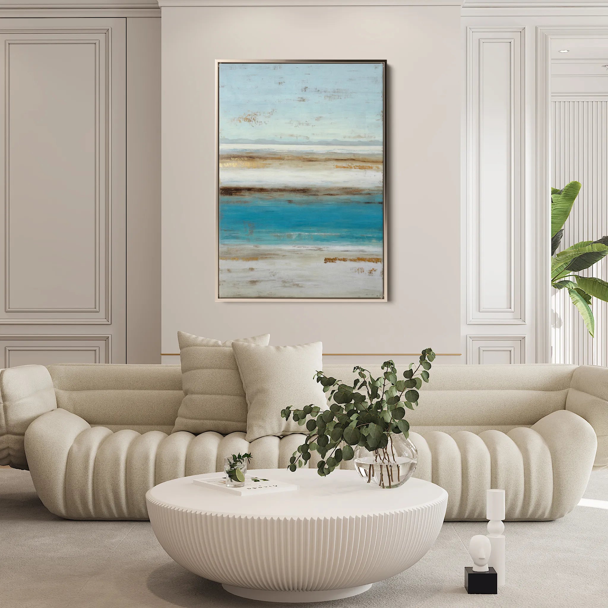 Abstract 2067 Canvas Art 60 x 40 cm / Black