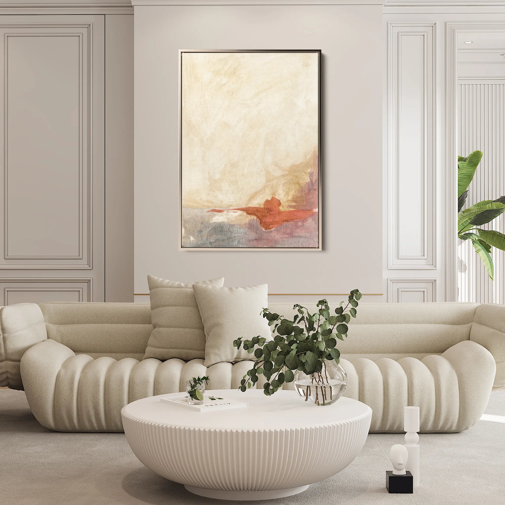 Abstract 207 Canvas Art 60 x 40 cm / Black