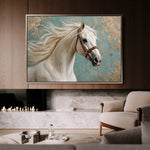 Horses 207 Canvas Art 60 x 40 cm / Black