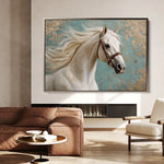 Horses 207 Canvas Art 60 x 40 cm / Black