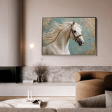 Horses 207 Canvas Art 60 x 40 cm / Black