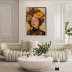 Portrait 207 Canvas Art 60 x 40 cm / Black