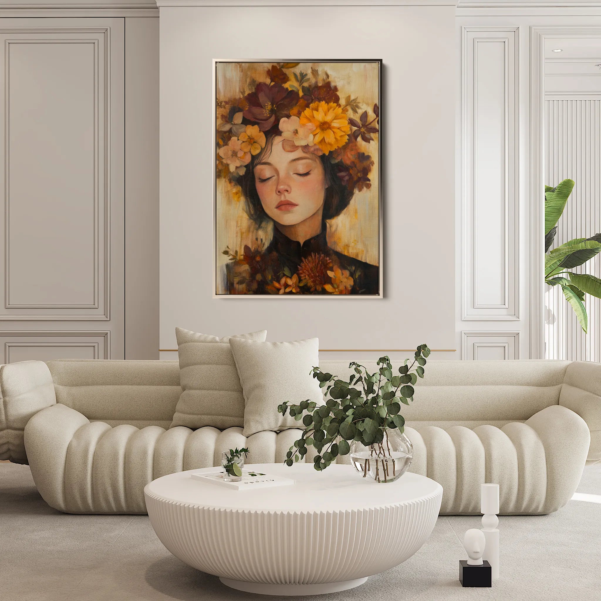Portrait 207 Canvas Art 60 x 40 cm / Black