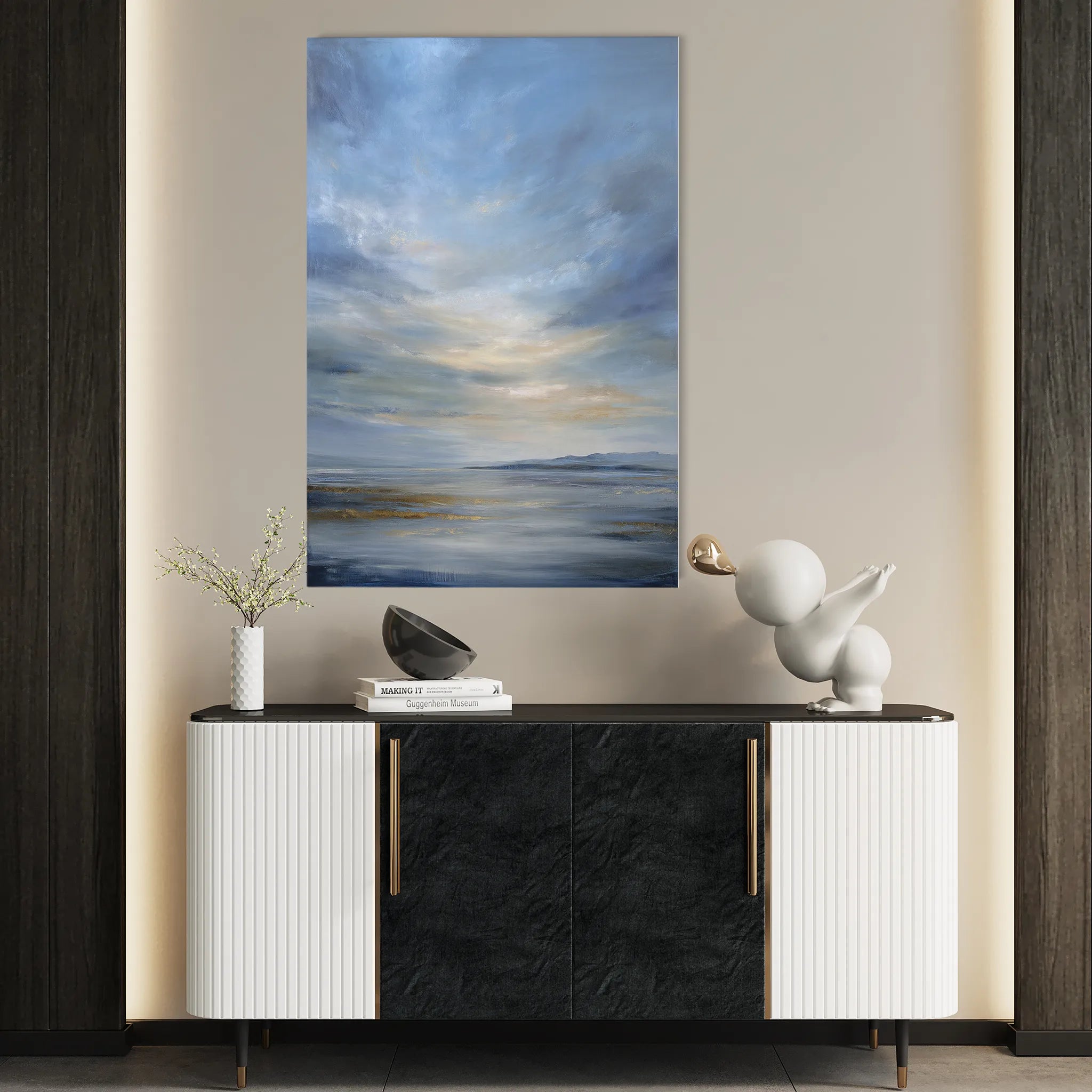 Abstract 2070 Canvas Art 60 x 40 cm / Black