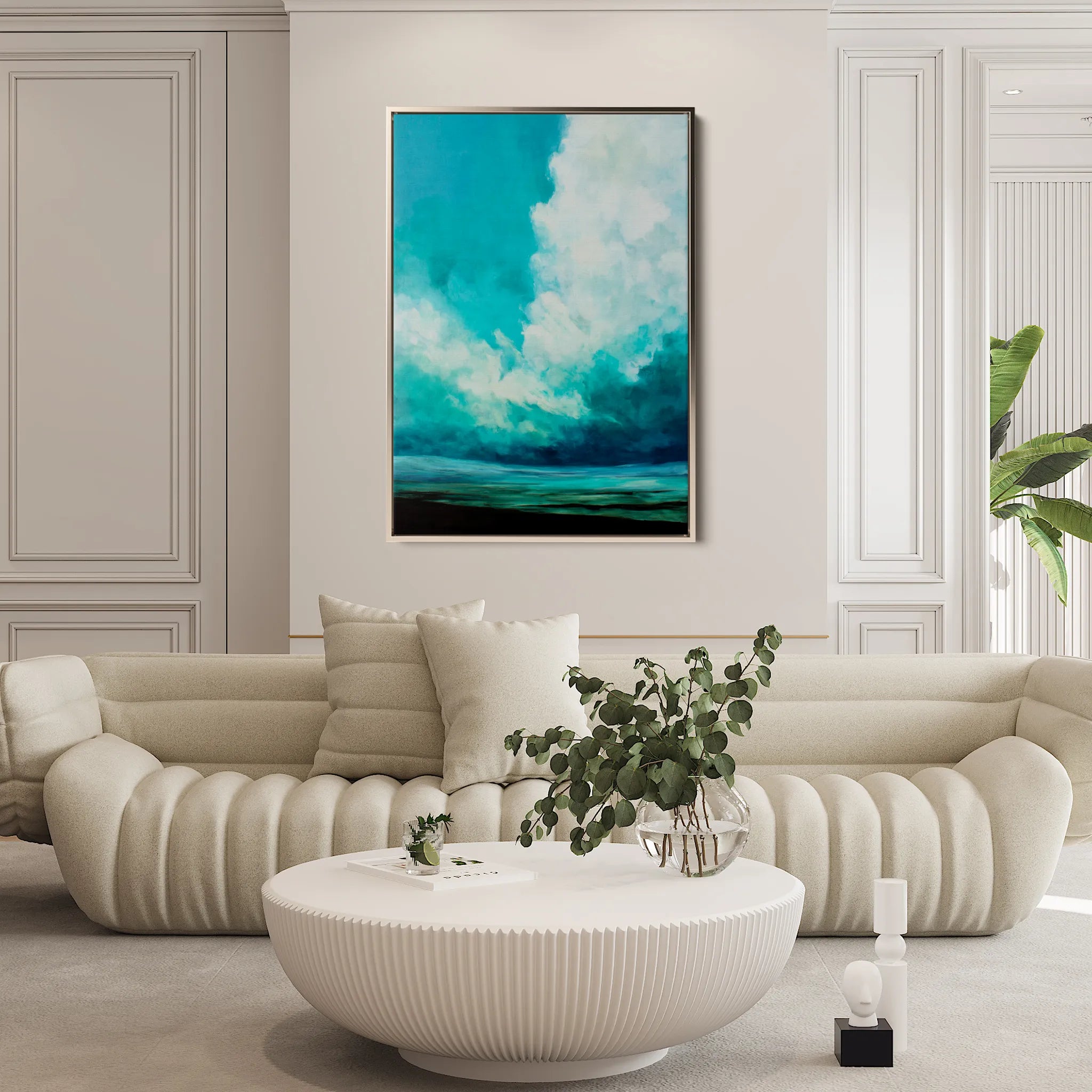 Abstract 2072 Canvas Art 60 x 40 cm / Black