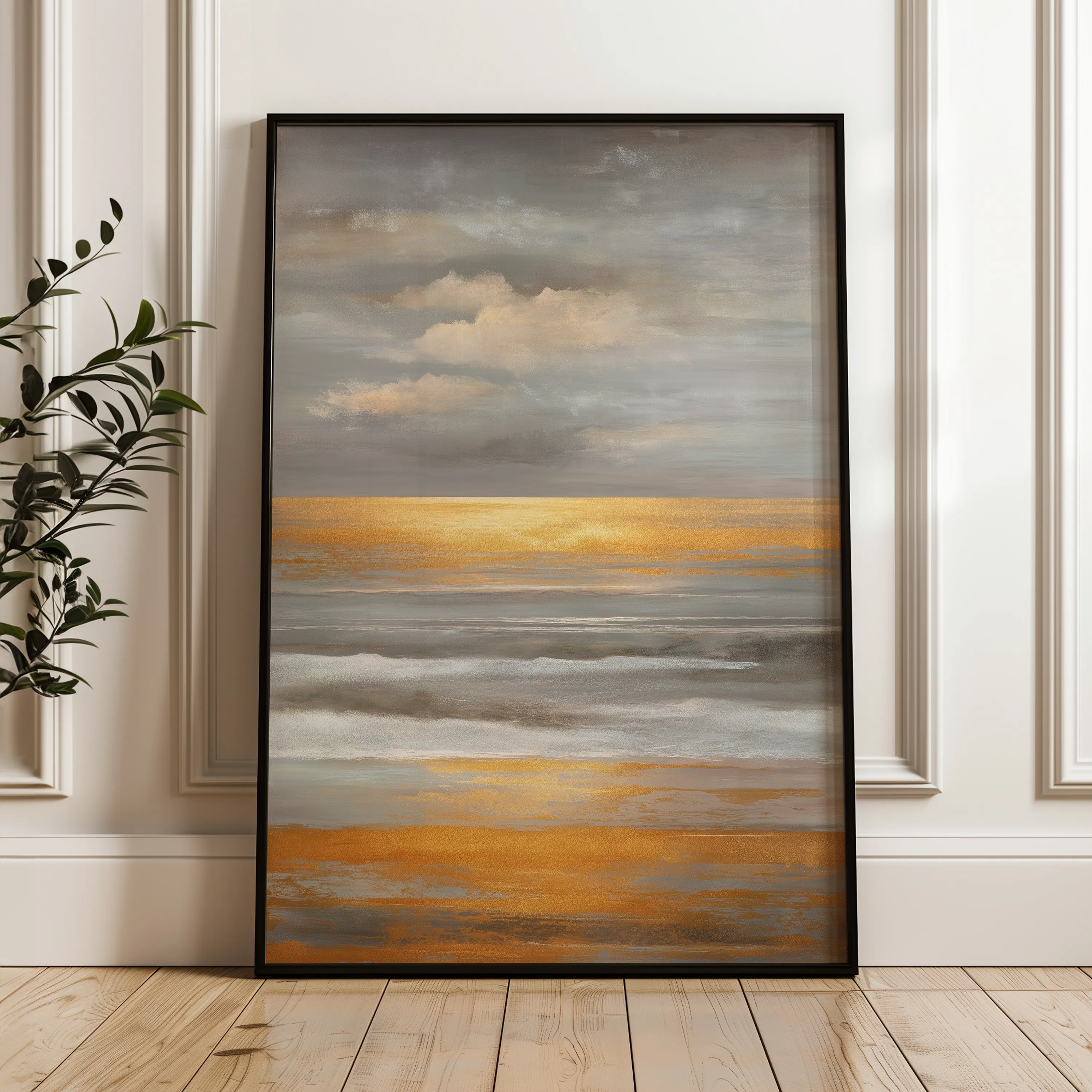 Abstract 2076 Canvas Art 60 x 40 cm / Black
