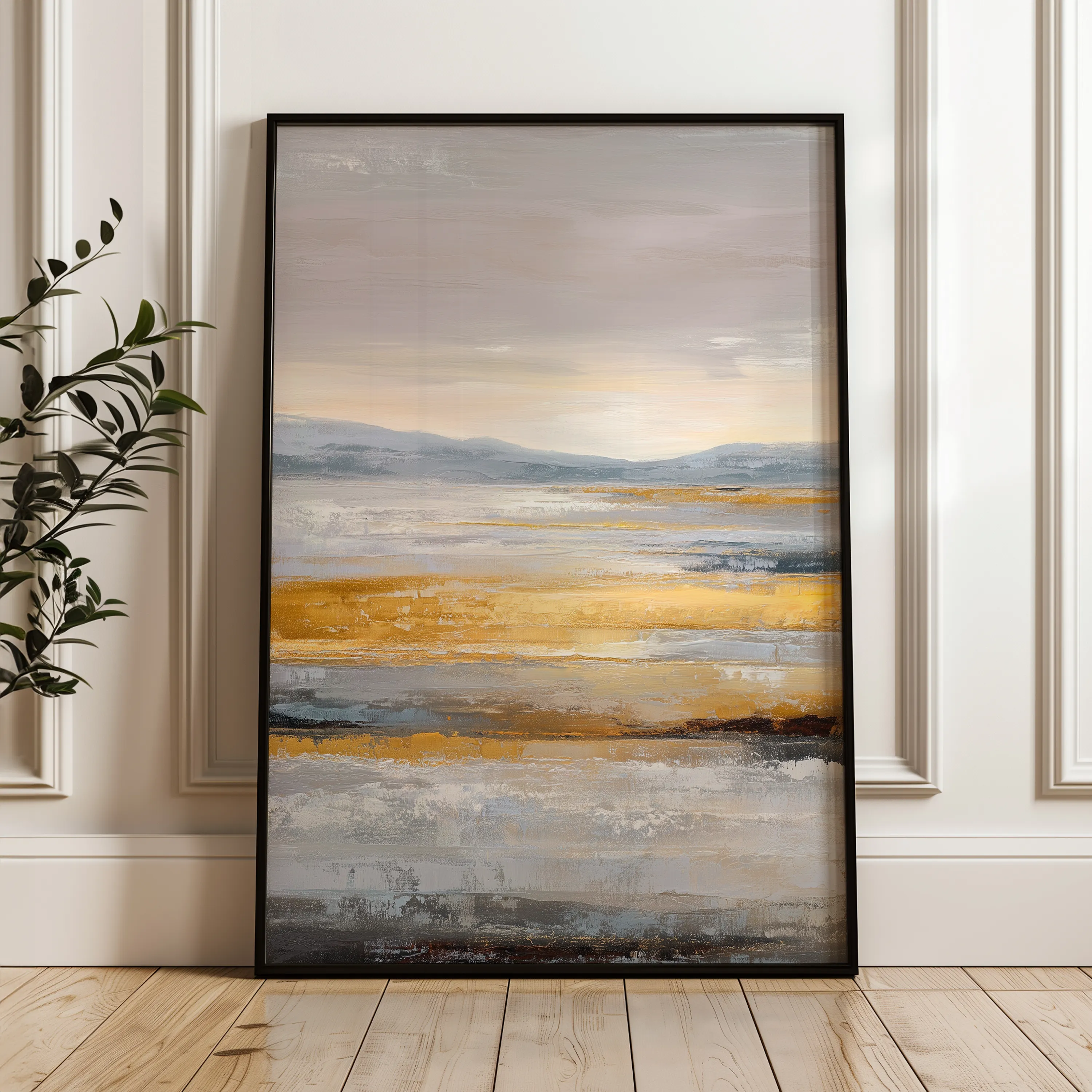 Abstract 2077 Canvas Art 60 x 40 cm / Black