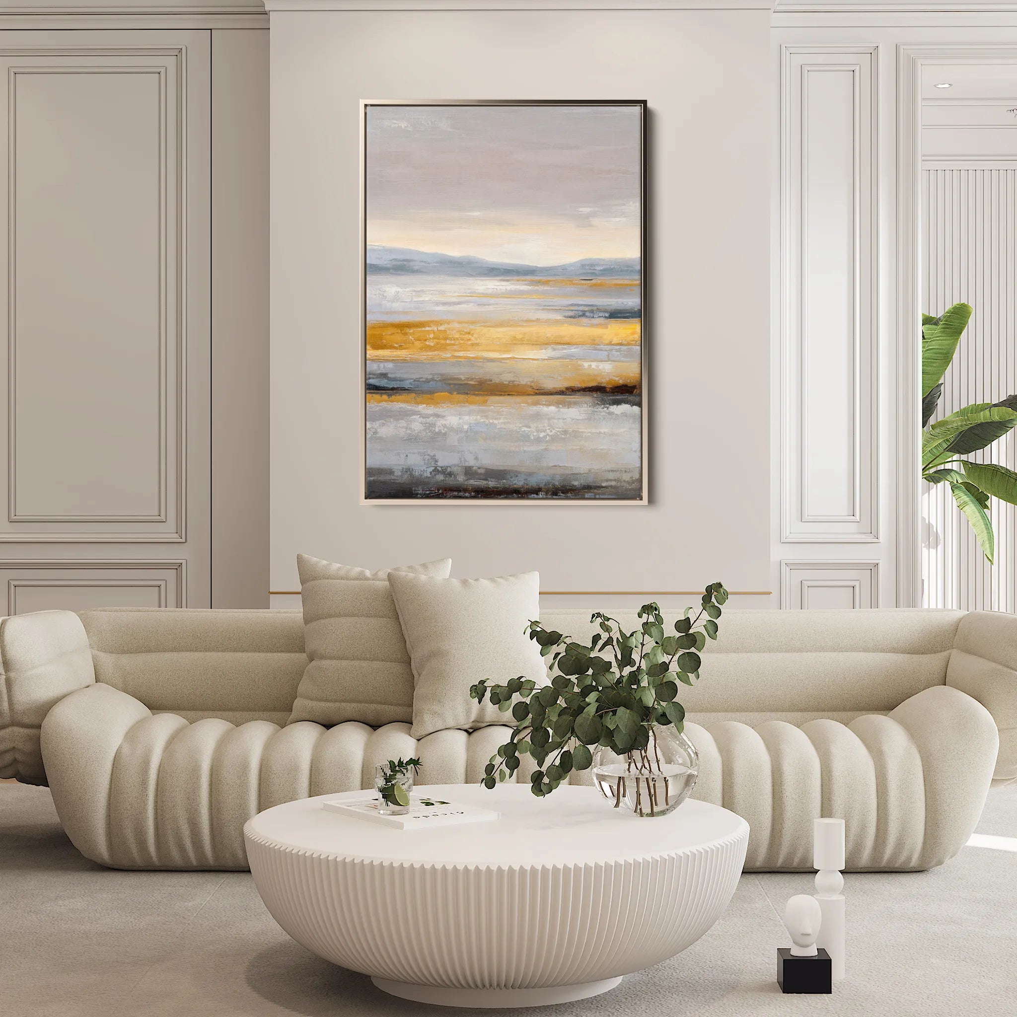 Abstract 2077 Canvas Art 60 x 40 cm / Black