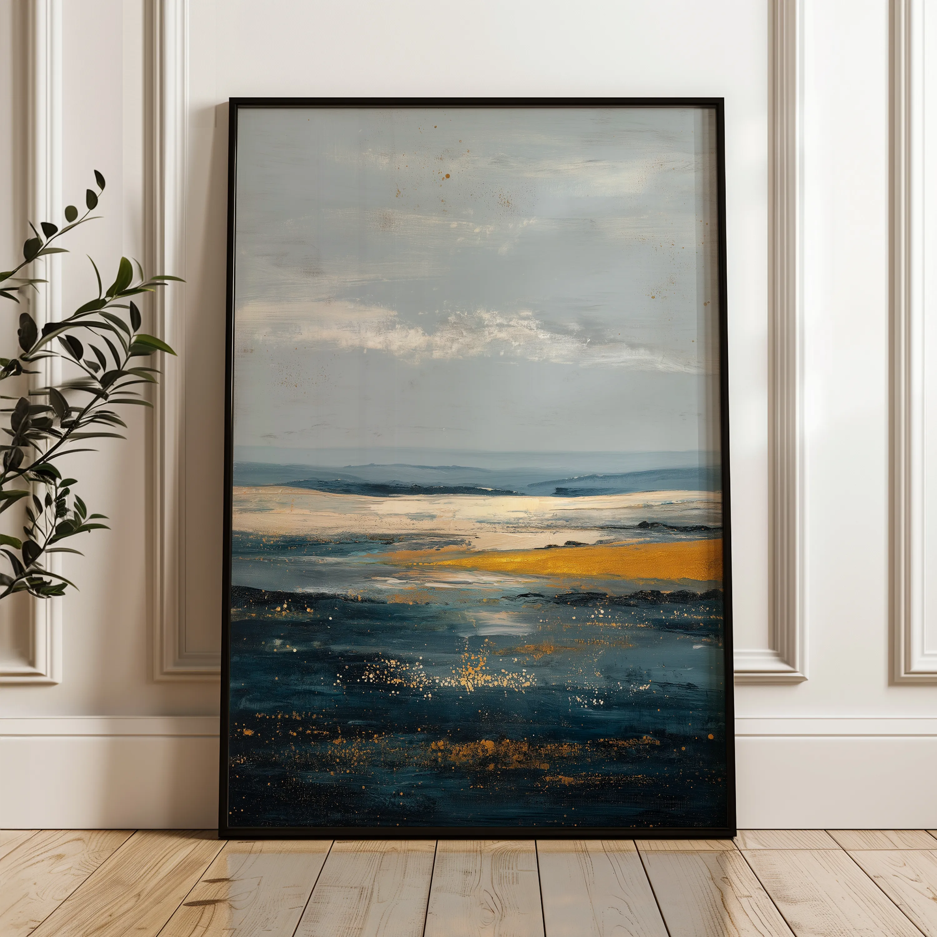 Abstract 2079 Canvas Art 60 x 40 cm / Black