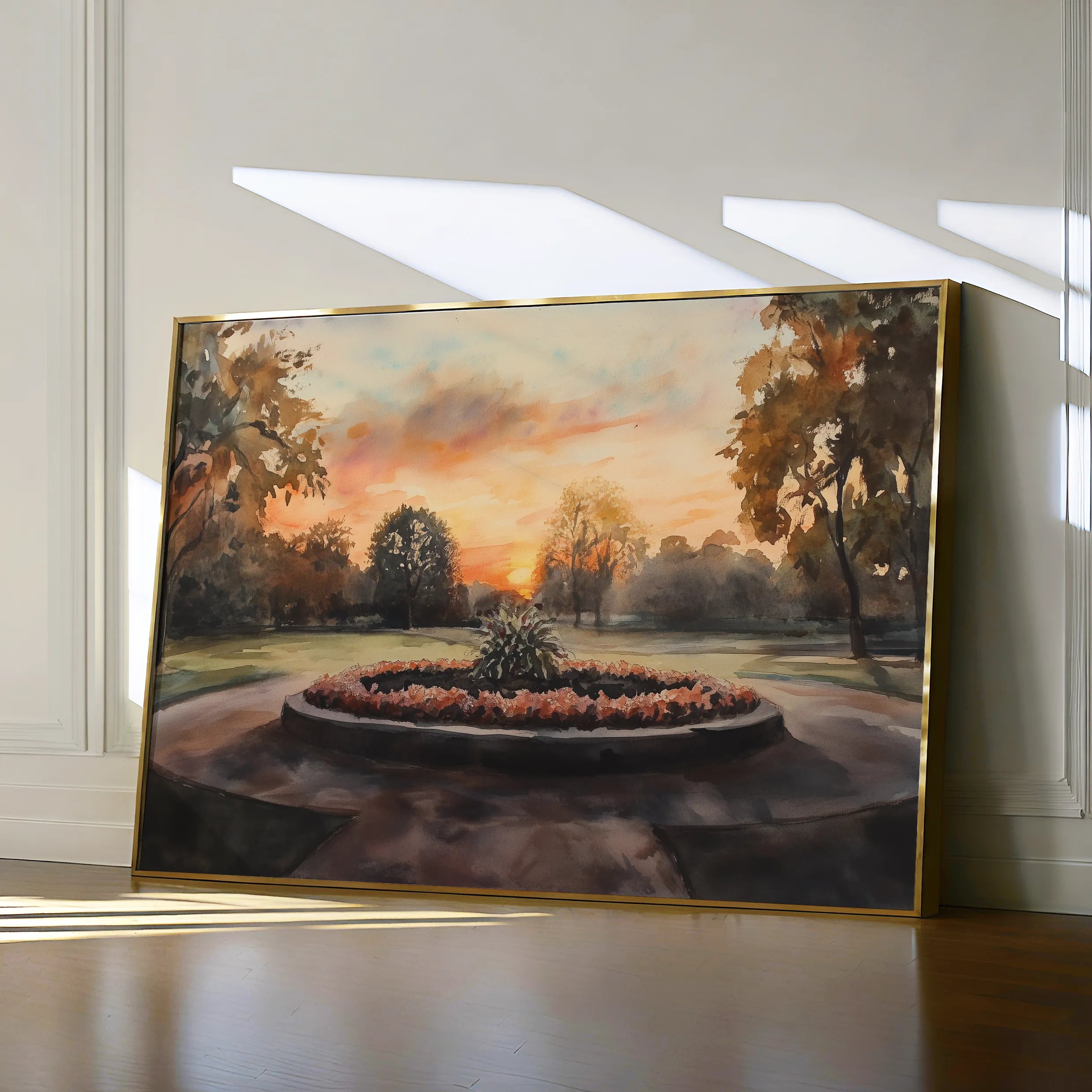 Landscape 208 Canvas Art 60 x 40 cm / Black
