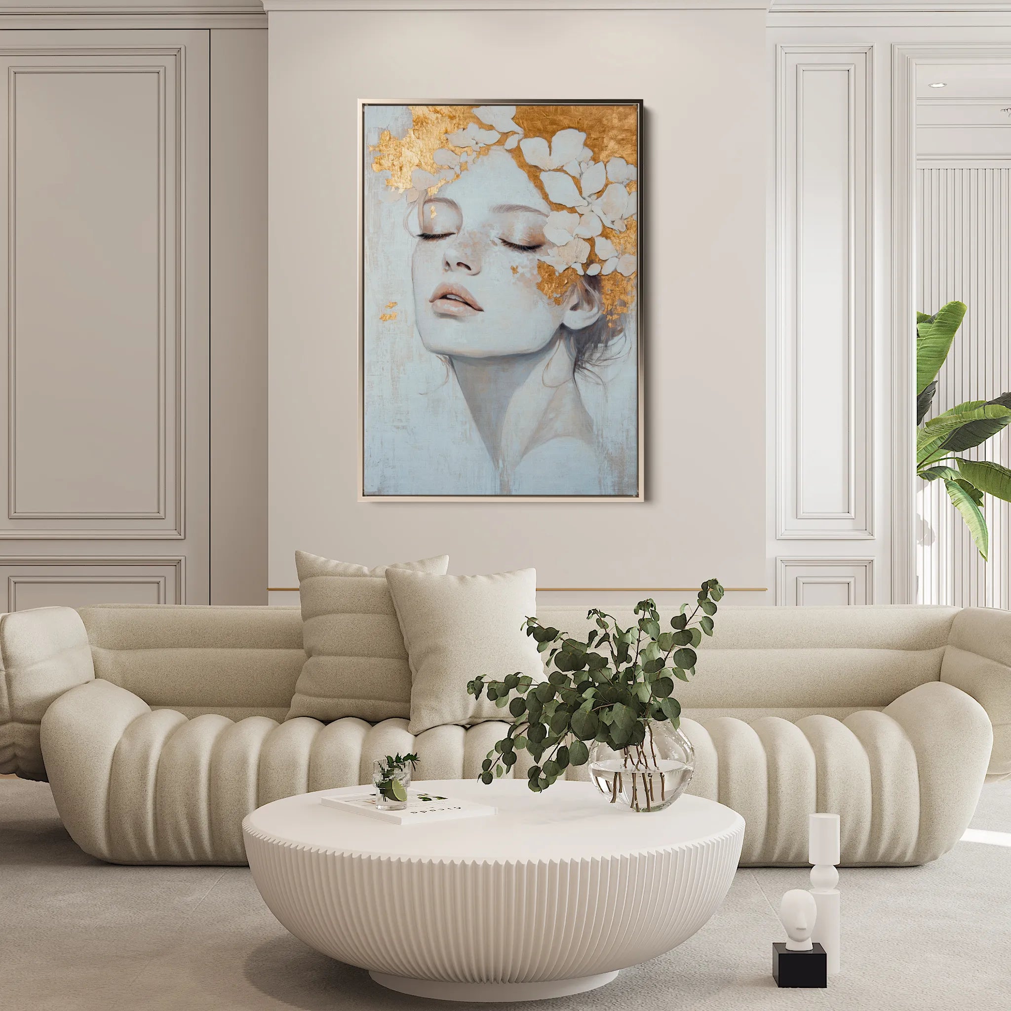Portrait 208 Canvas Art 60 x 40 cm / Black