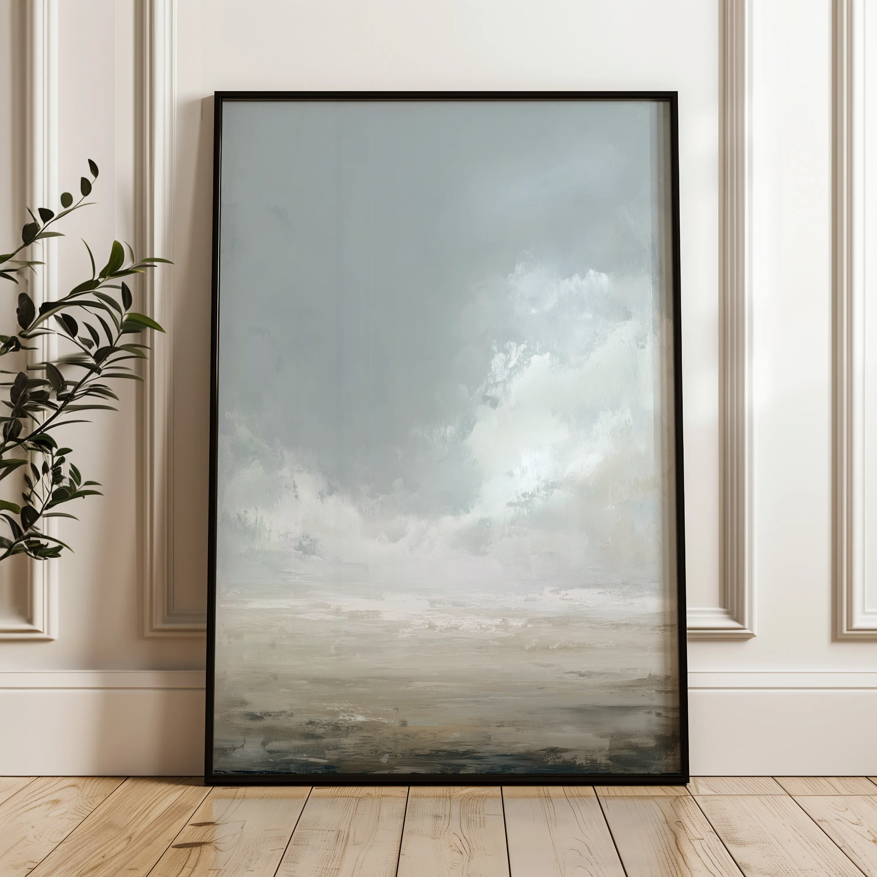Abstract 2080 Canvas Art 60 x 40 cm / Black